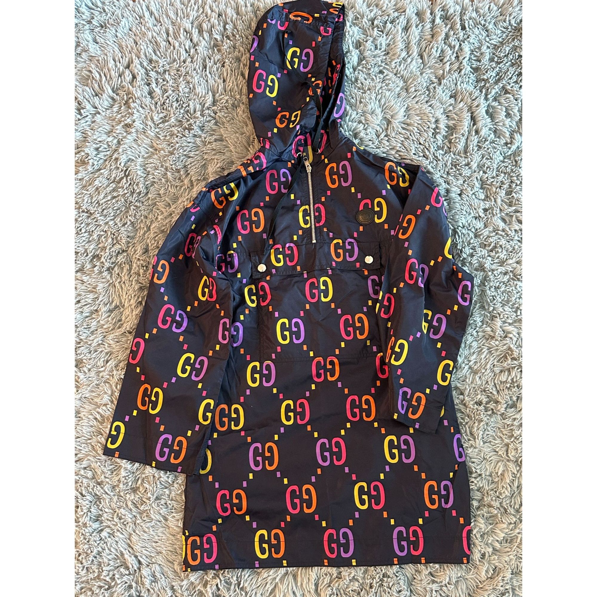 Gucci GUCCI Jumbo GG Squared Printed Anorak Jacket Size XS / US 0-2 / IT 36-38 - 1 Thumbnail
