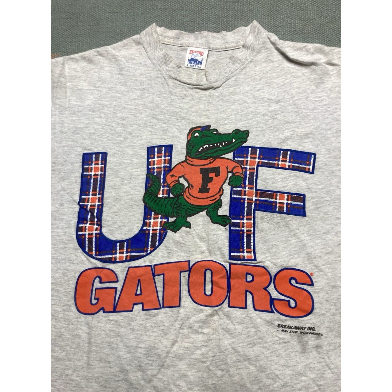 NCAA VINTAGE Florida Gators College NCAA Graphic T-Shirt | Single Stitch Large | Gray | Men’s T-Shirt Size US L / EU 52-54 / 3 - 2 Thumbnail