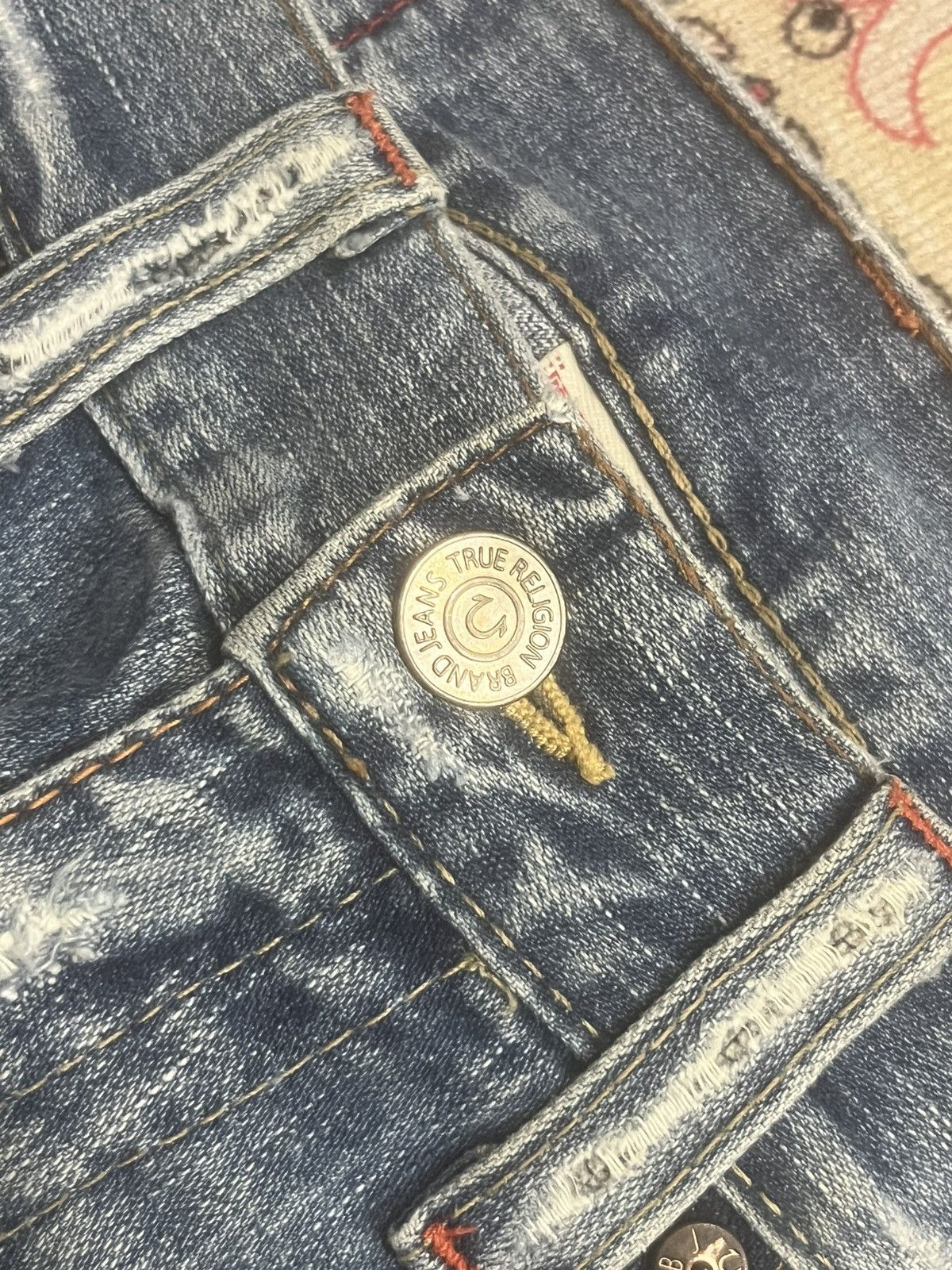 True Religion Vintage True Religion “Berkeley” Trashed Blue Flare Jeans Size US 30 / EU 46 - 5 Thumbnail