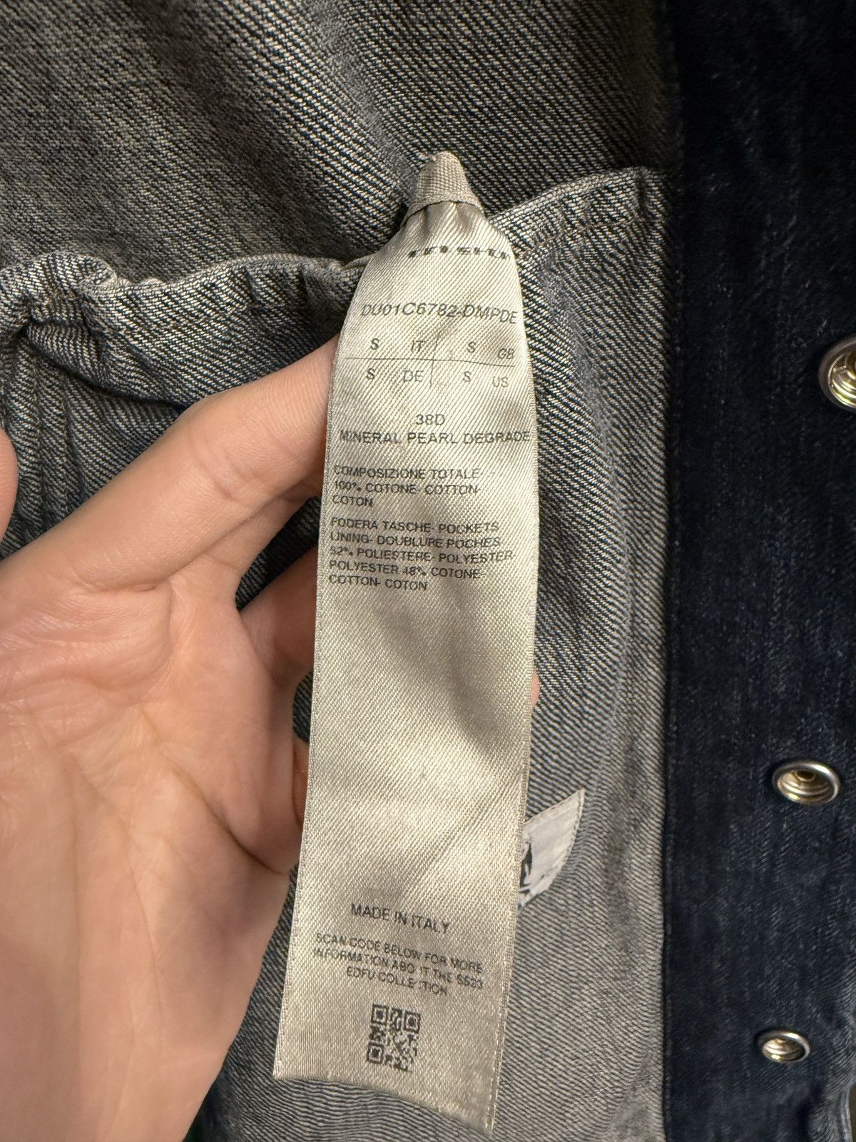 Rick Owens DRKSHDW denim jacket size S fits up to 48-50