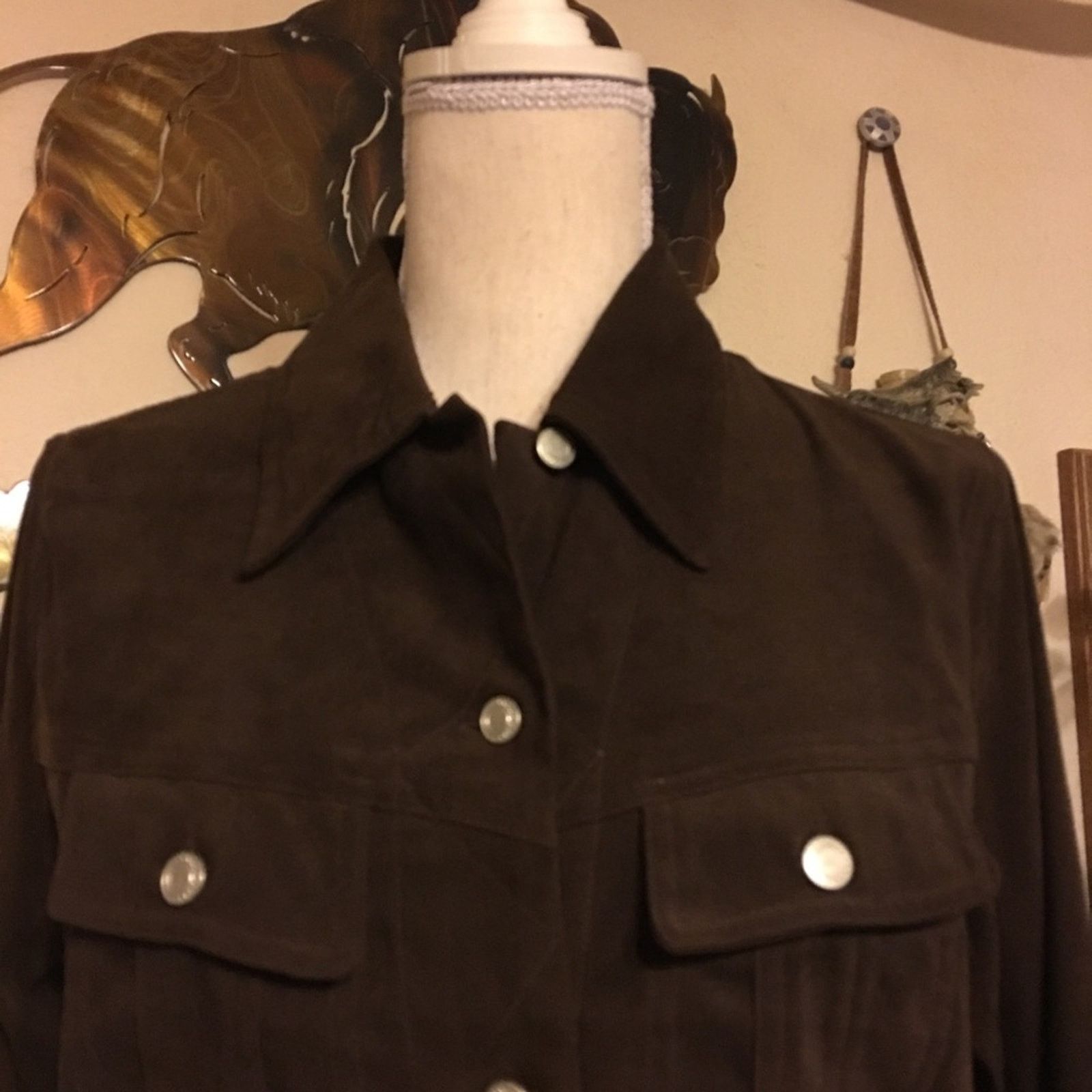 Other DCC brown faux suede stretch jacket M Size M / US 6-8 / IT 42-44 - 5 Thumbnail