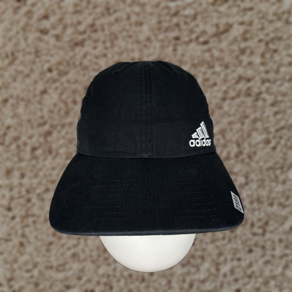 Adidas Adidas Hat Cap Strap Back Adult One Size Black Climalite Cotton Poly Golf Golfer Hat/Cap Adjustable Mens Size ONE SIZE - 1 Thumbnail