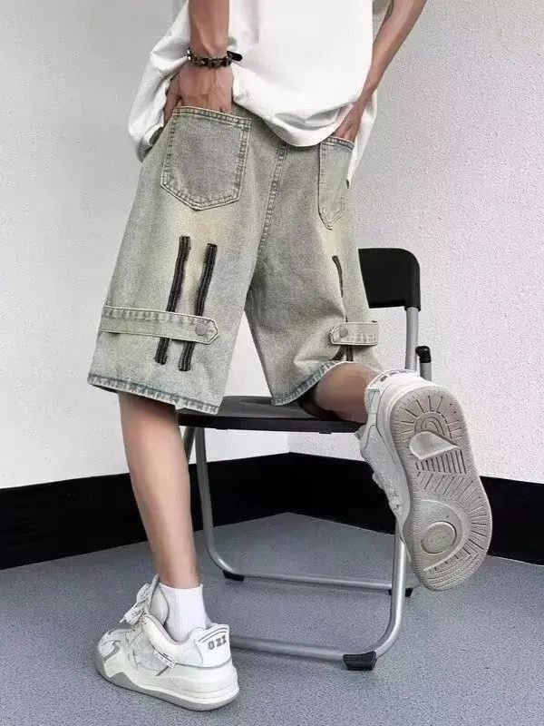 Japanese Brand Loose straight leg high street denim shorts Size US 32 / EU 48 - 3 Thumbnail