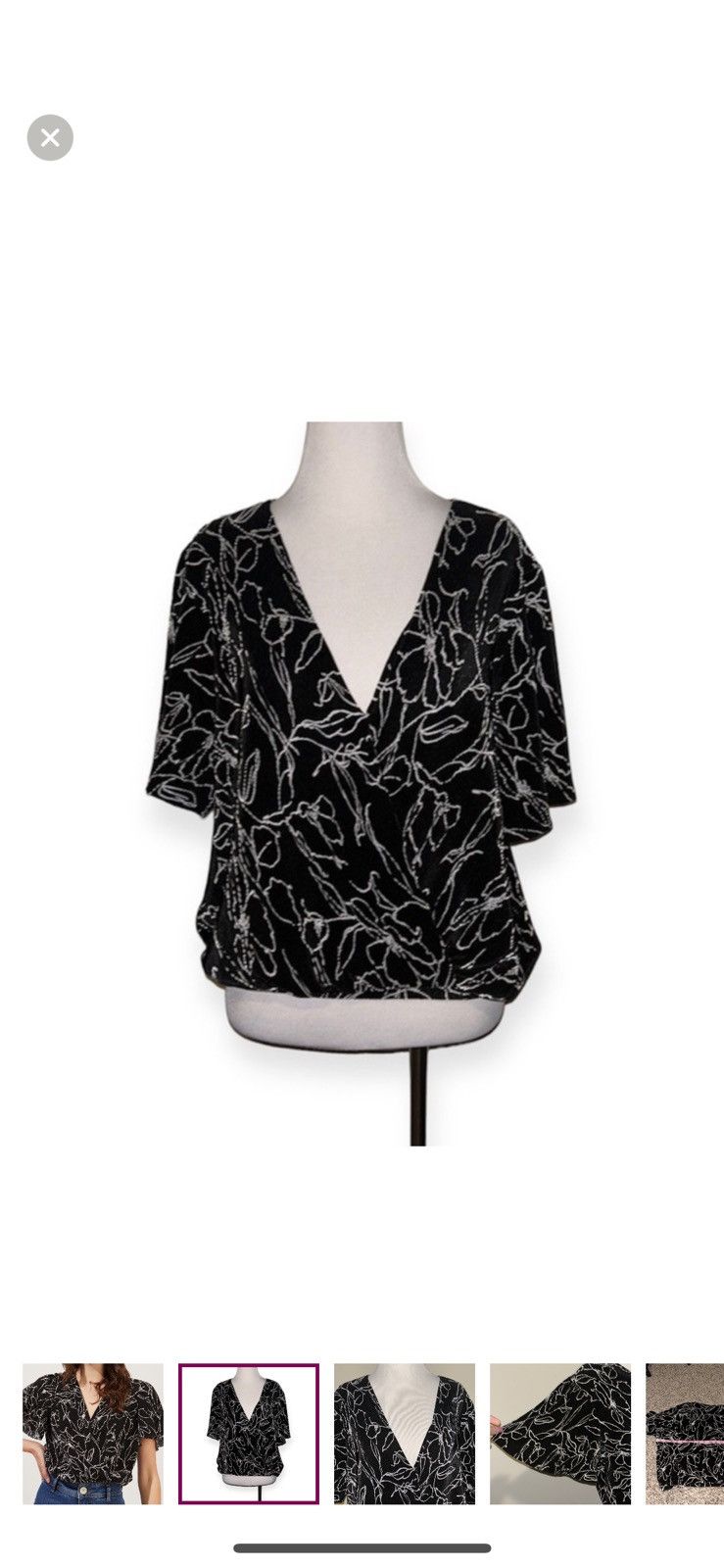 ASTR The Label Astr the label xl short sleeved crinkle floral wrap top Size XL / US 12-14 / IT 48-50 - 1 Thumbnail
