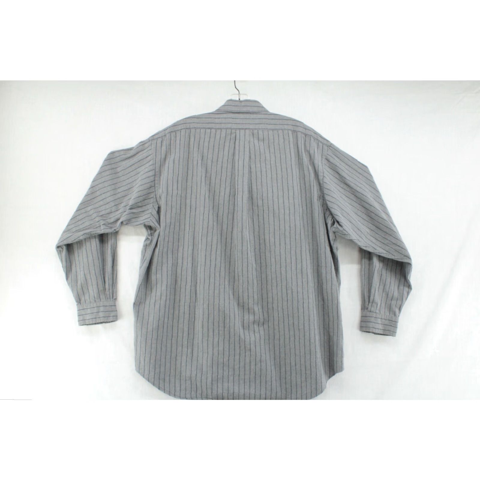 Polo Ralph Lauren VINTAGE Polo Ralph Lauren Blake Shirt Men's XL Gray Heavy Cotton Button-Up Long Sleeve Collared Striped Poney Logo 90s Designer City Preppy Workwear Size US XL / EU 56 / 4 - 4 Thumbnail