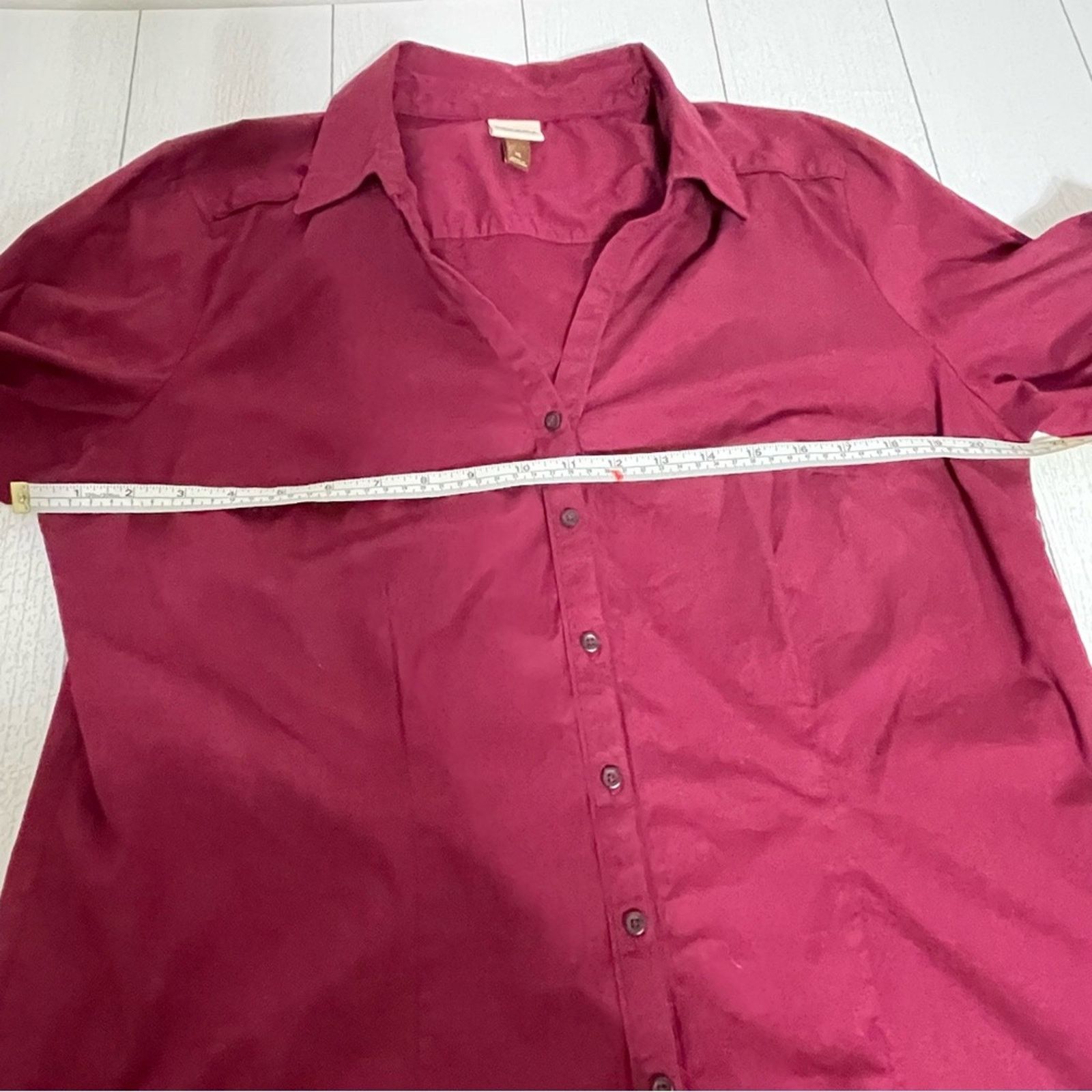Sonoma SONOMA Wine Colored Long Sleeve Button Up Shirt Size XL NWT Size XL / US 12-14 / IT 48-50 - 4 Thumbnail