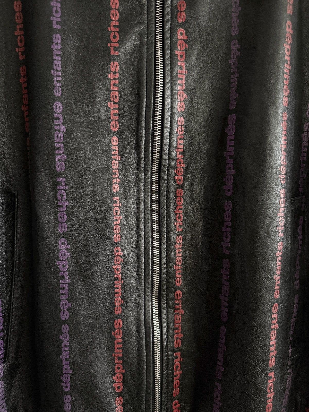 Enfants Riches Deprimes RARE! Enfants Riches Deprimes Logo Stripped Leather Jacket Size US L / EU 52-54 / 3 - 4 Thumbnail
