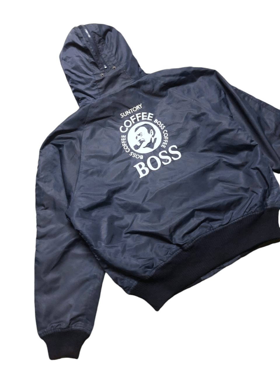Vintage Vintage Suntory Boss Coffee Bomber jacket Raccoon Fur Hoodie Size US XL / EU 56 / 4 - 6 Thumbnail