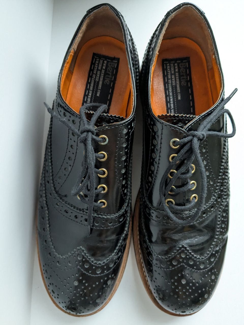 Bertie black oxford shoes leather mens