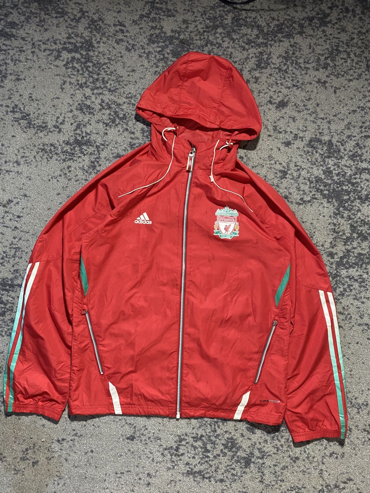 Adidas Windbreaker jacket liverpool 2010 Size US L / EU 52-54 / 3 - 1 Thumbnail