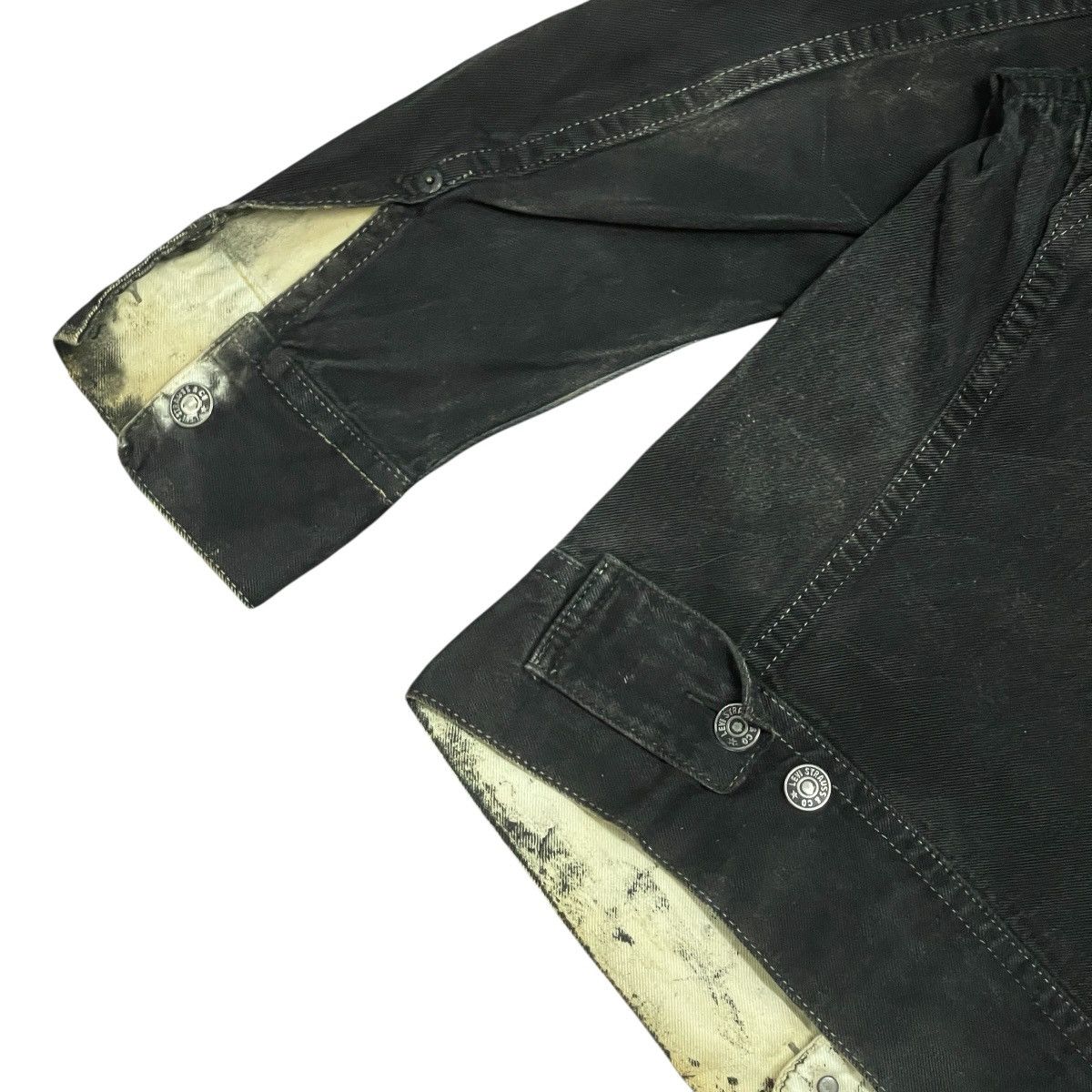 Levi's Vintage Y2k Levi’s Custom Split Bleach Denim Trucker Jacket Size US L / EU 52-54 / 3 - 15 Thumbnail
