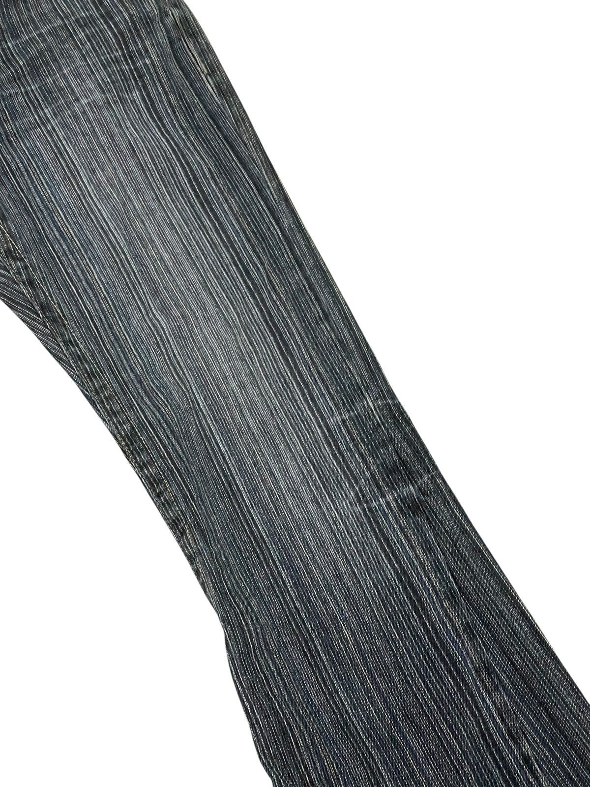 Japanese Brand Flare Jeans Ikka Pinstriped Denim Boot Cut 2🟦2 Size US 31 - 15 Thumbnail