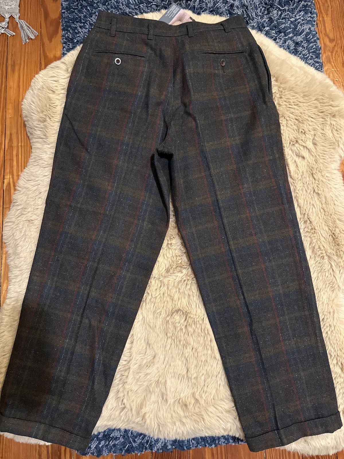 Benetton Plaid Benetton Italy wool pants 29 x 27 Size US 29 - 7 Thumbnail