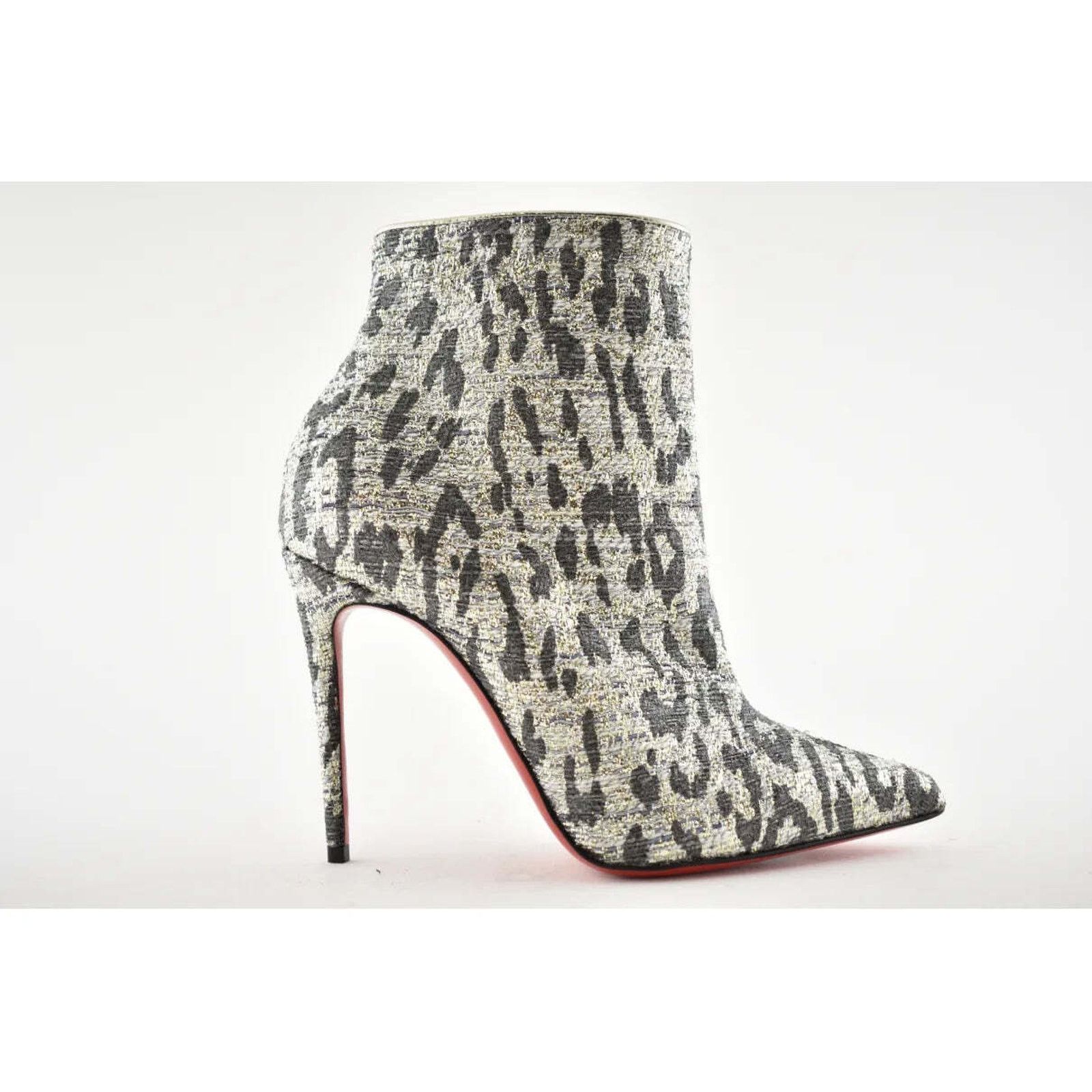 Christian Louboutin Christian Louboutin So Kate Booty 100 Black Gold Lurex Gigi Size US 5.5 / IT 35.5 - 2 Thumbnail