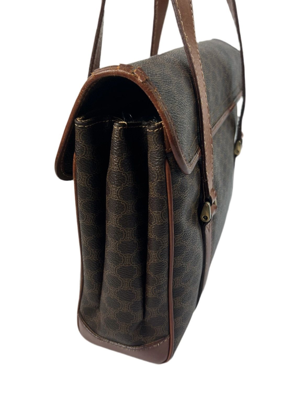 Celine Celine Macadam Leather Shoulder Bag Size ONE SIZE - 4 Thumbnail