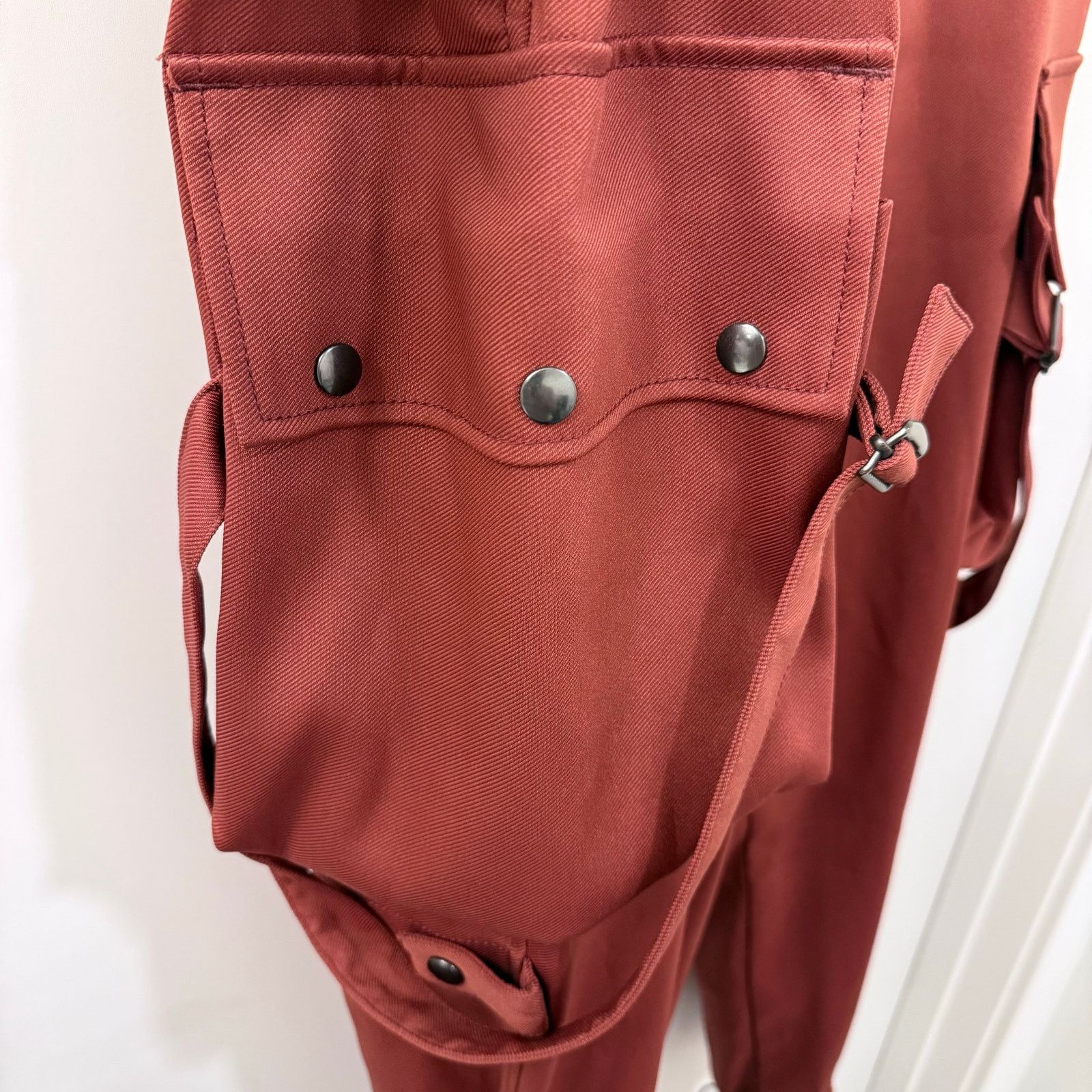 Bluemarble Rare Luxury Bluemarble Paris Brick Red Utility Cargo Pants Size US 32 / EU 48 - 4 Thumbnail