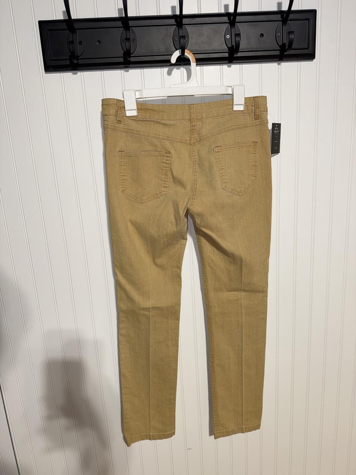 Unknown London Gold Flava Juniors 14 Tan Mustard Straight Leg Stretch Pants Size 24" / US 00 / IT 34 - 2 Thumbnail