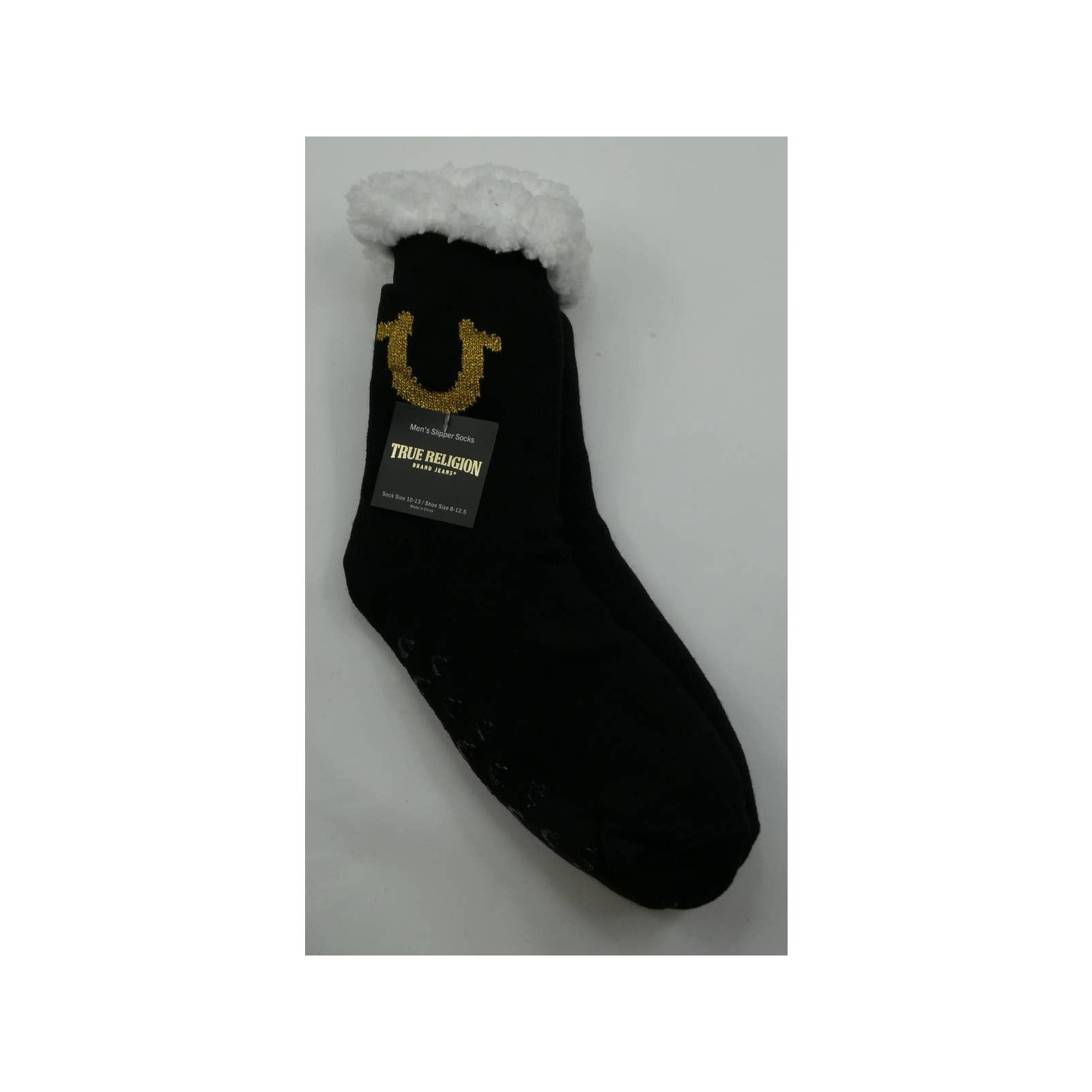 True Religion TRUE RELIGION SHERPA FLEECE-LINED THERMAL SLIPPER SOCK BLACK Size ONE SIZE - 1 Thumbnail