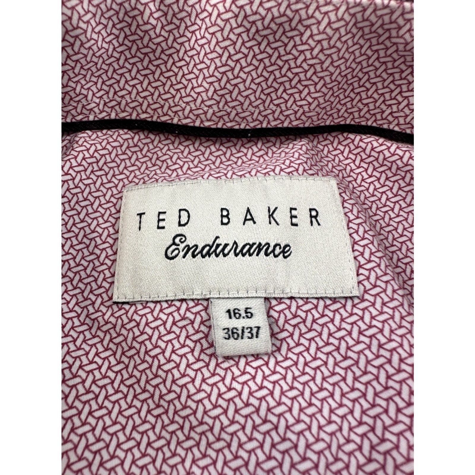 Ted Baker Ted Baker Shirt Pink Paisley Long Sleeve Button-Up 16.5 36/37 Mens Endurance Regular Button Up Size US XL / EU 56 / 4 - 3 Thumbnail