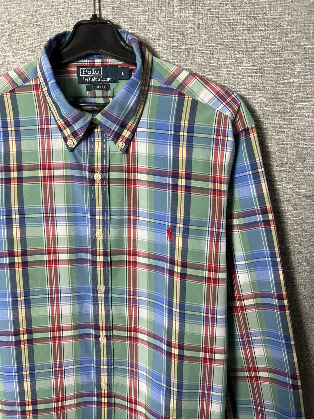 Polo Ralph Lauren Vintage Polo Ralph Lauren Plaid Button Long Sleeves Shirt Size US L / EU 52-54 / 3 - 3 Thumbnail