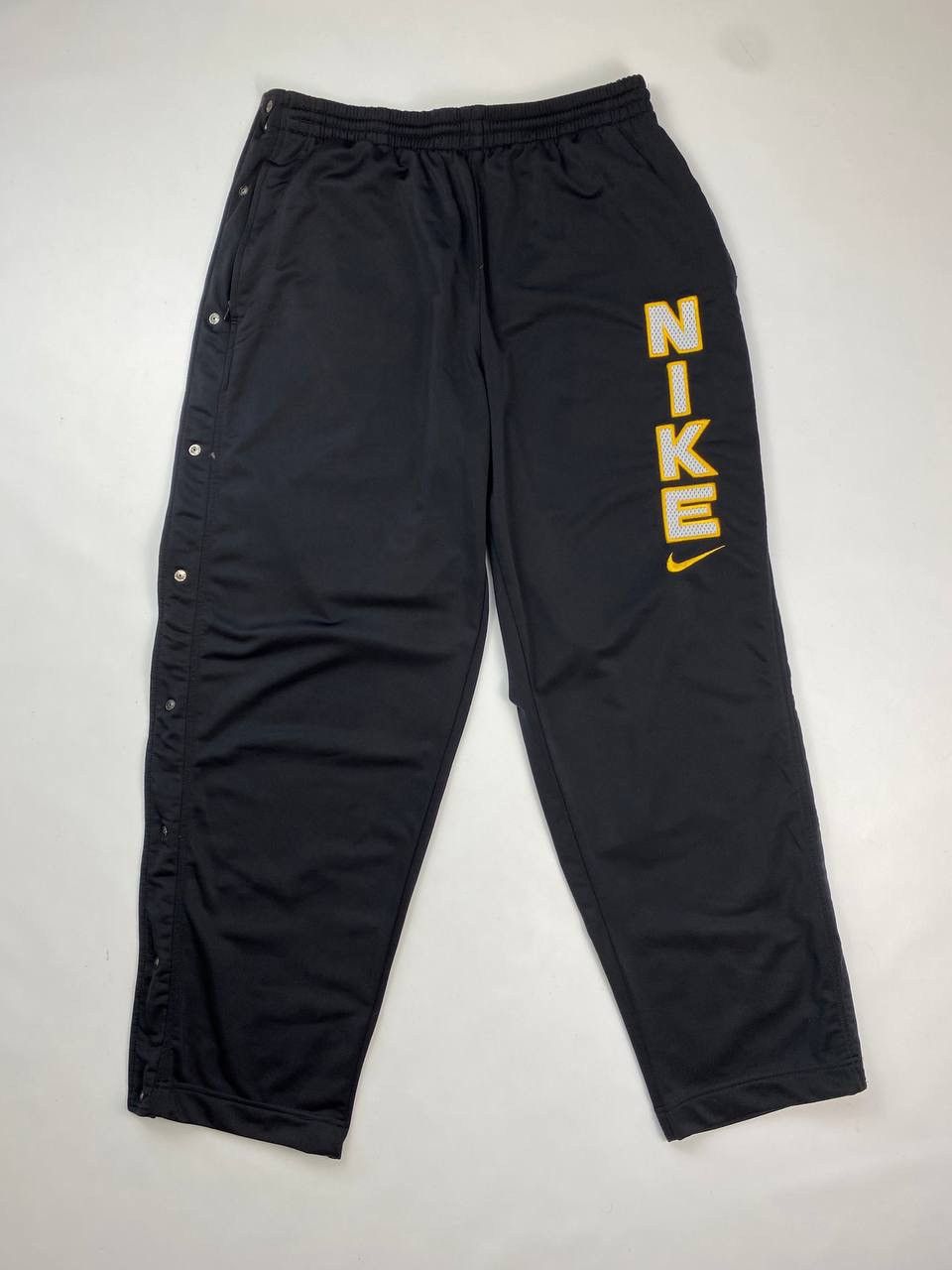 Nike × Vintage Vintage Pants Men Nike On Buttons Logo size Xl Size US 37 - 1 Thumbnail