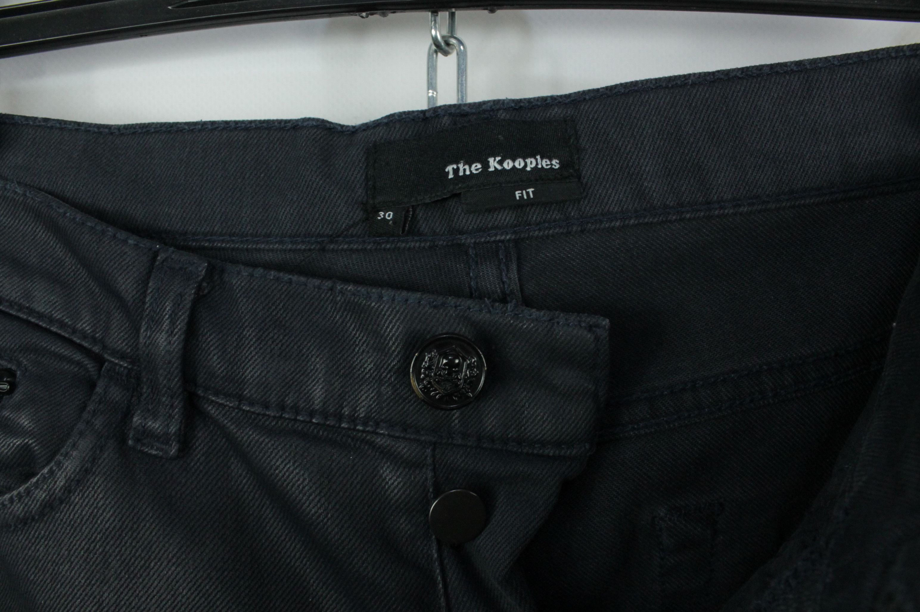 The Kooples The Kooples Navy Blue Coated Slim Fit Women's Jeans Size 30" / US 8 / IT 44 - 6 Thumbnail