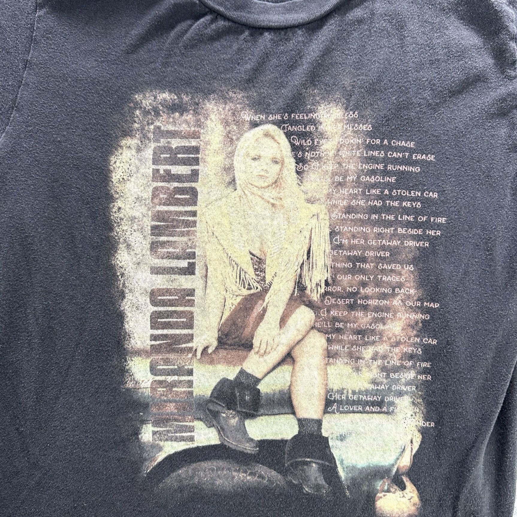 Tultex VINTAGE Miranda Lambert Shirt Womens Medium Black Country Music Tour Tee 2000s Size M / US 6-8 / IT 42-44 - 2 Thumbnail
