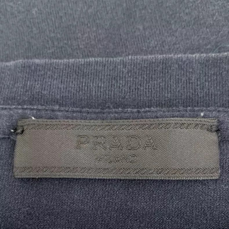 Prada Prada Size XXXL Dark blue logo cotton round-neck short-sle Size US XXL / EU 58 / 5 - 5 Thumbnail