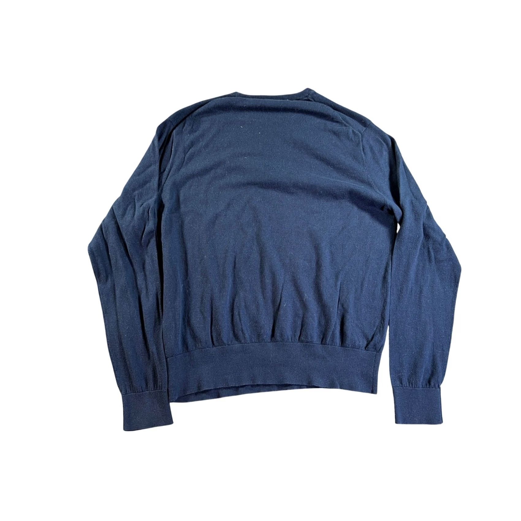 Ralph Lauren Ralph Lauren Sweater Mens Large Navy Blue Cotton Cashmere Crewneck Long Sleeve Size US L / EU 52-54 / 3 - 3 Thumbnail