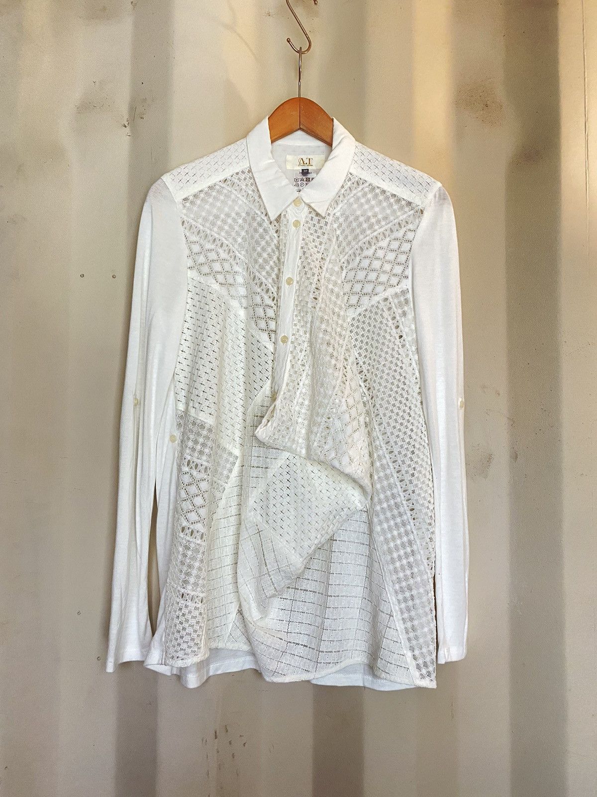 image of A.t Atsuro Tayama White Blouse, Women's (Size Small)