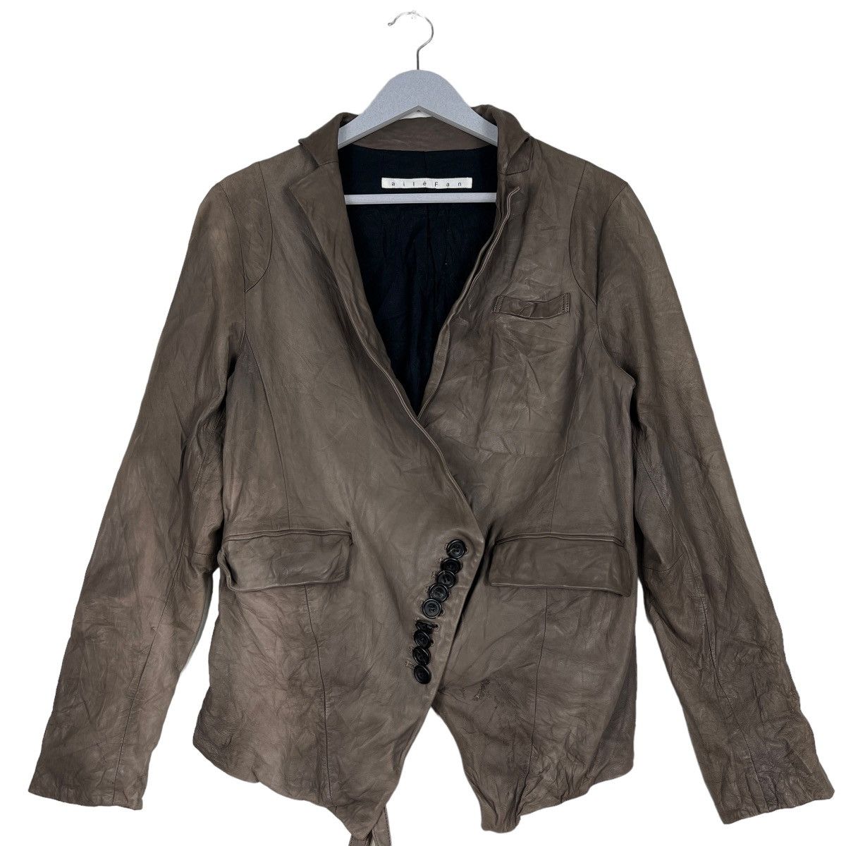 If Six Was Nine 🔥 AILEFAN ASYMMETRIC LEATHER JACKET Size US S / EU 44-46 / 1 - 1 Thumbnail