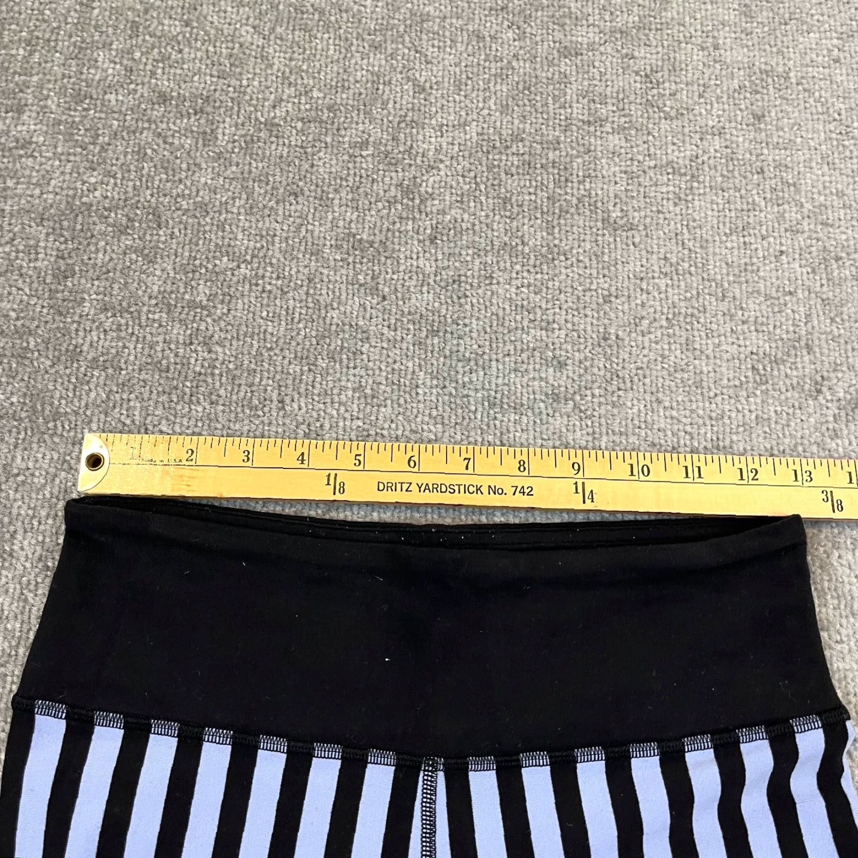 Lululemon LULUEMON Leggings Women Size 6 Purple Black Polar Haze 19.5" Capris Cropped Gym Size 28" / US 6 / IT 42 - 5 Thumbnail
