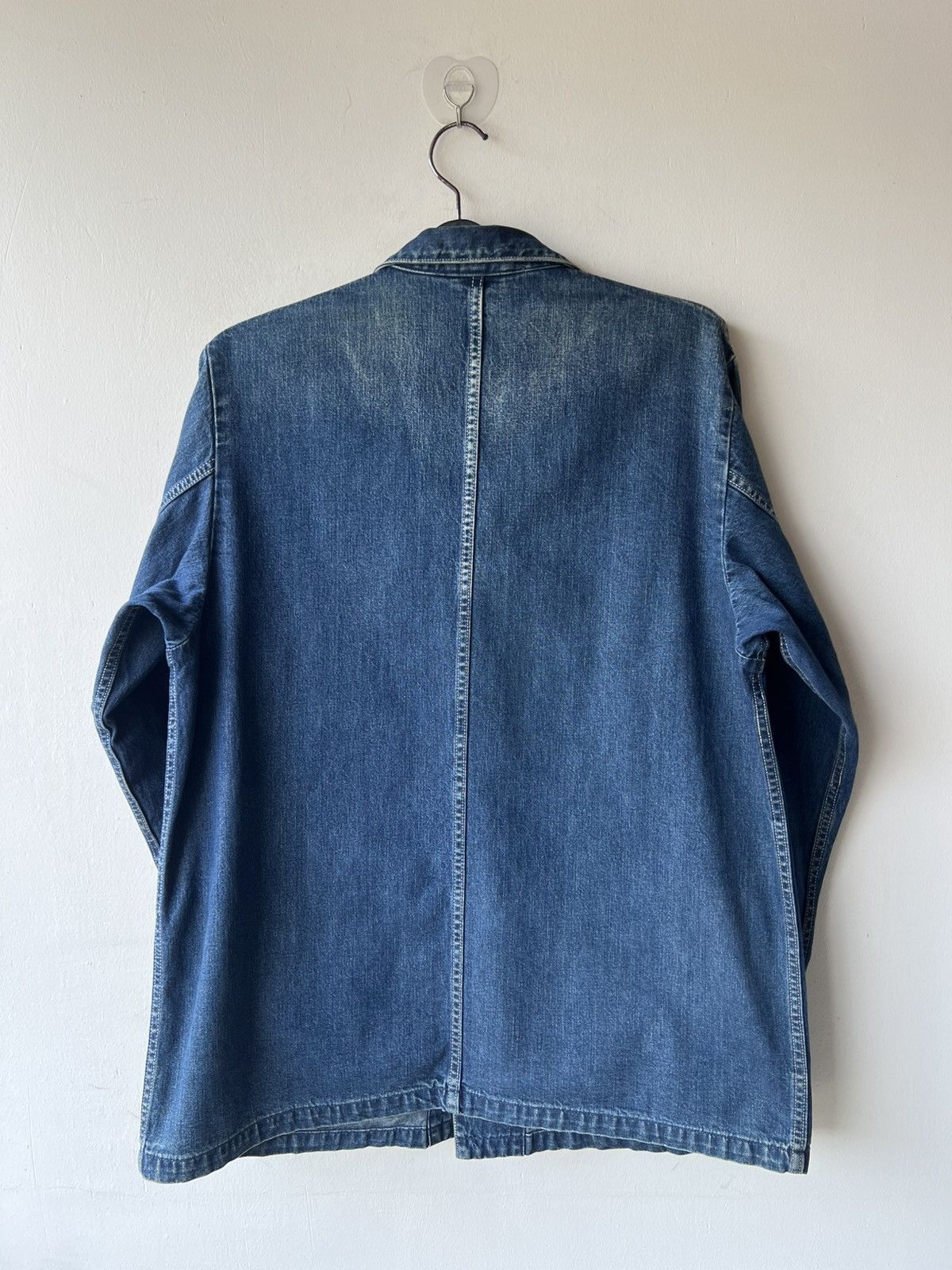 45rpm Archive 45rpm NMD Ocean Blue Patina Denim Chore Jacket Size US XL / EU 56 / 4 - 14 Thumbnail