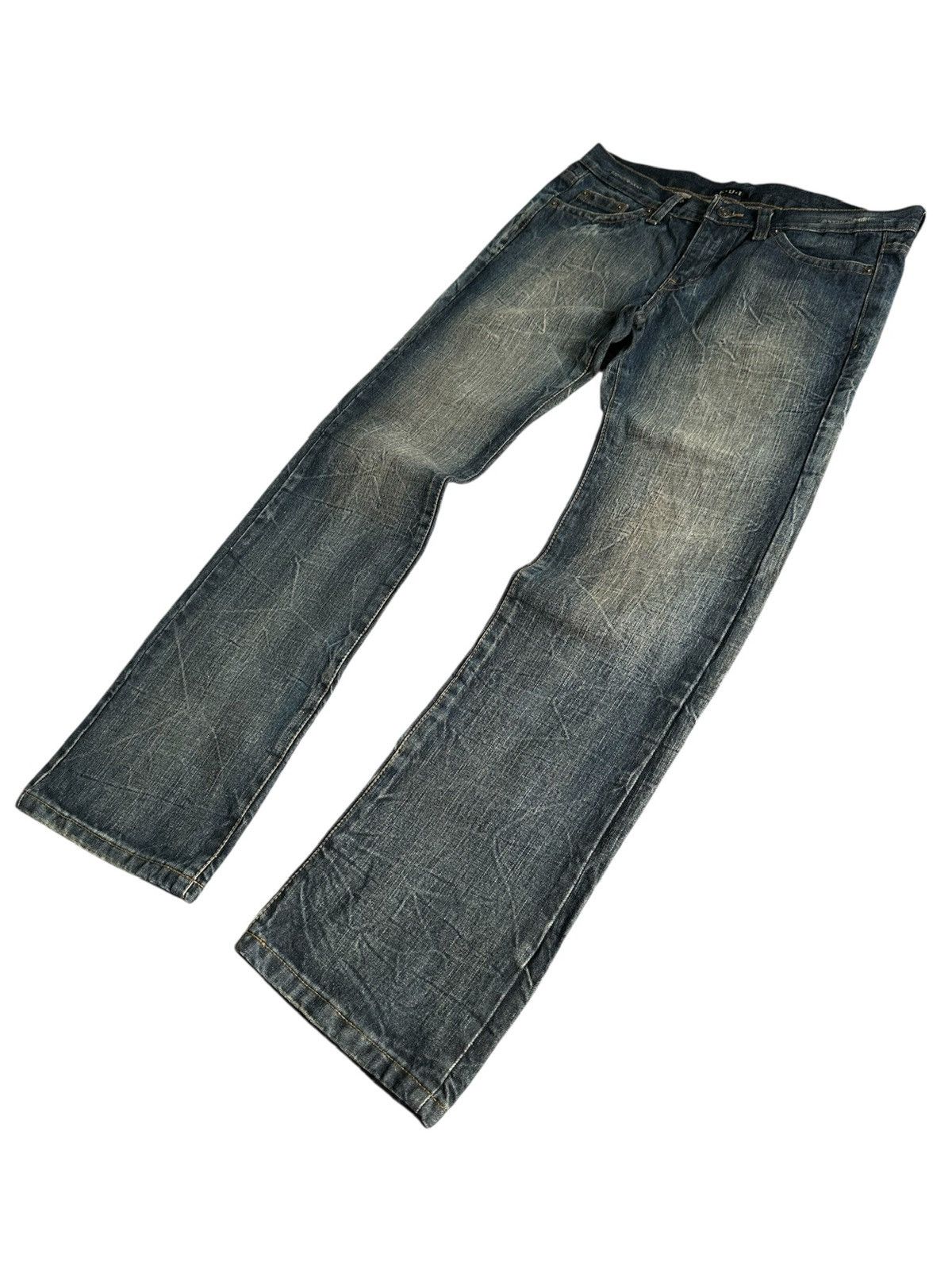 Japanese Brand 🔥Jrock / Vkei🔥 - K.U.I Co. Ltd mudmax denim jeans Size US 35 - 3 Thumbnail