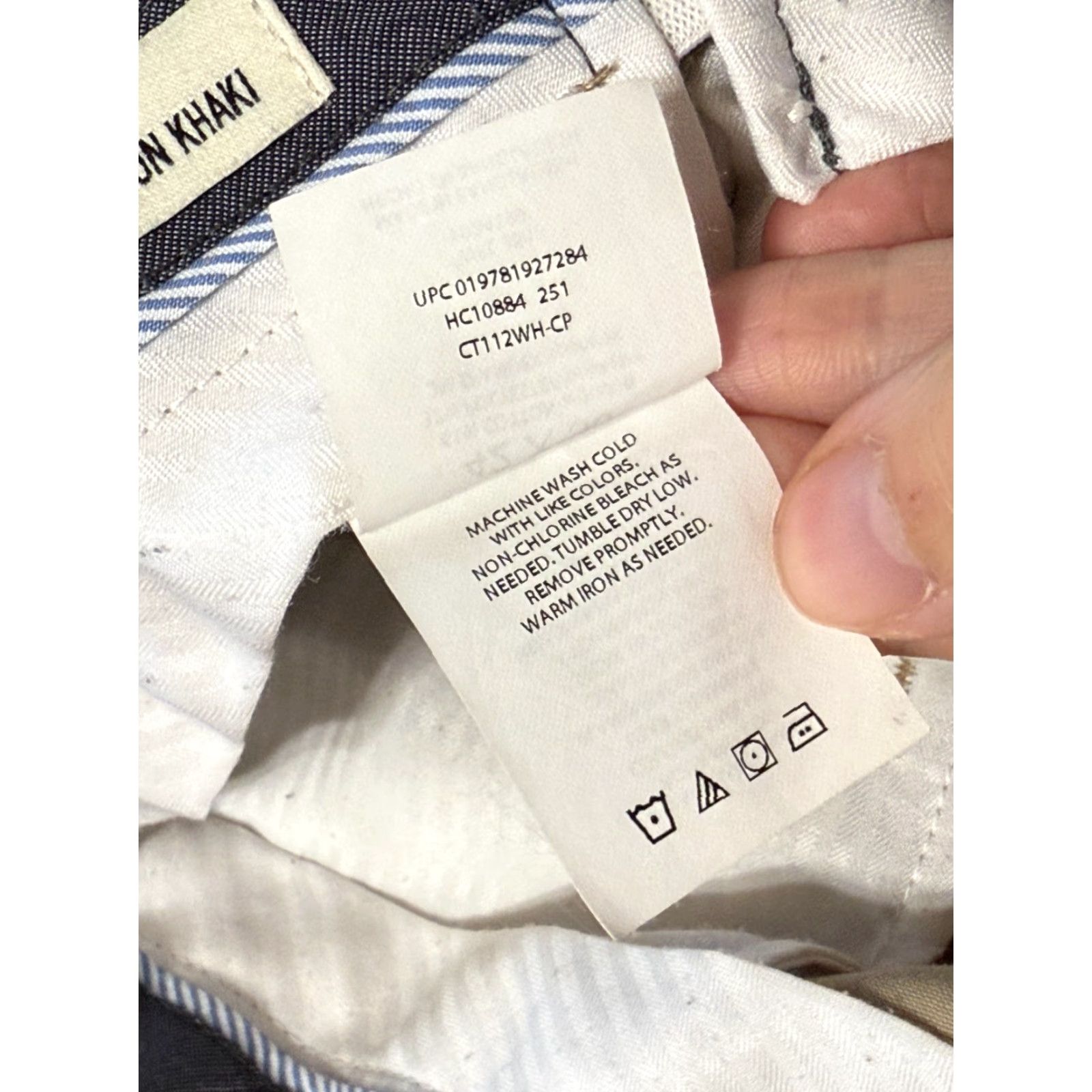 Haggar Haggar Pants, Men’s 42x30 Khaki Classic Fit No Iron 40" Length, Beige, Flat Front, Button, Slashed Pocket, Regular, 30 Inseam, 42x30, Classic Size US 42 / EU 58 - 6 Thumbnail