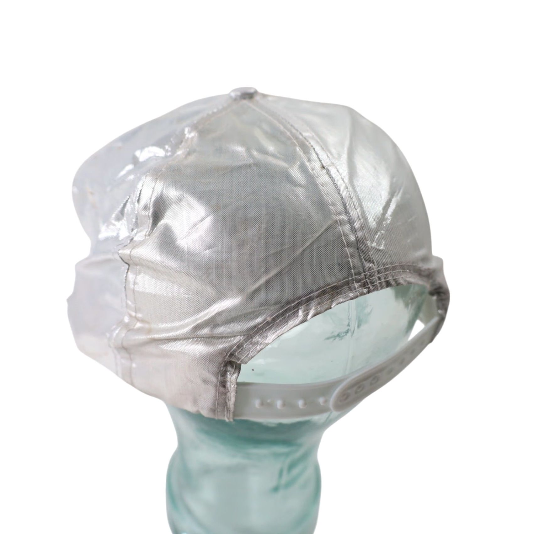 NBA VINTAGE 90s Portland Blazers 25th Anniversary Metallic Snapback Hat Silver OS Unisex Adults NBA Hat Size 44L - 3 Thumbnail