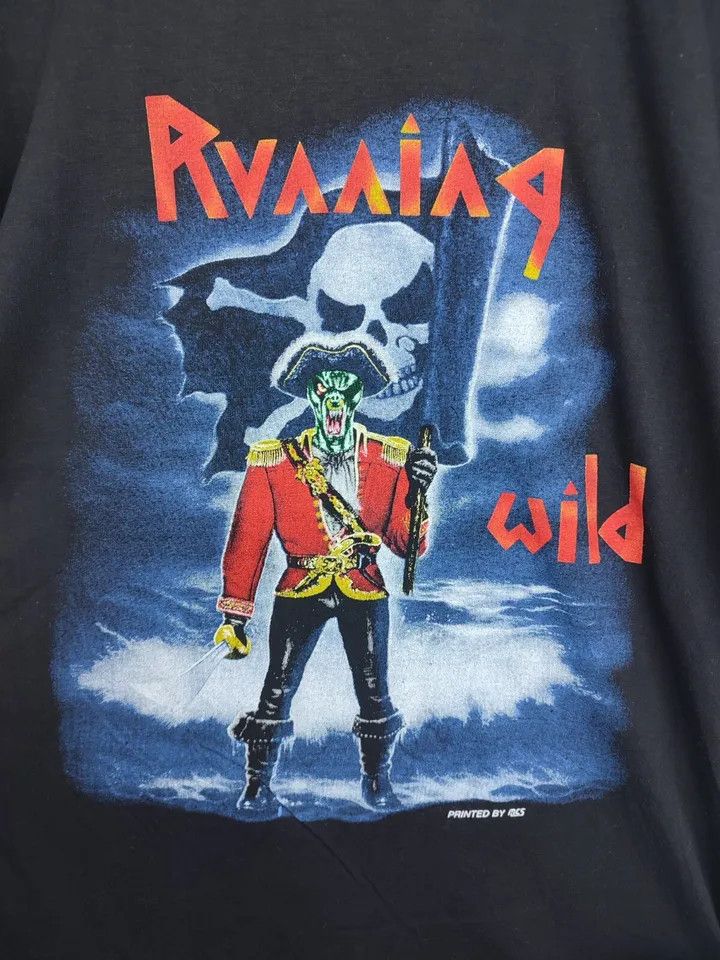 Vintage RUNNING WILD 1991 tour Vintage / Trash Metal Band Shirt Size US XL / EU 56 / 4 - 7 Thumbnail