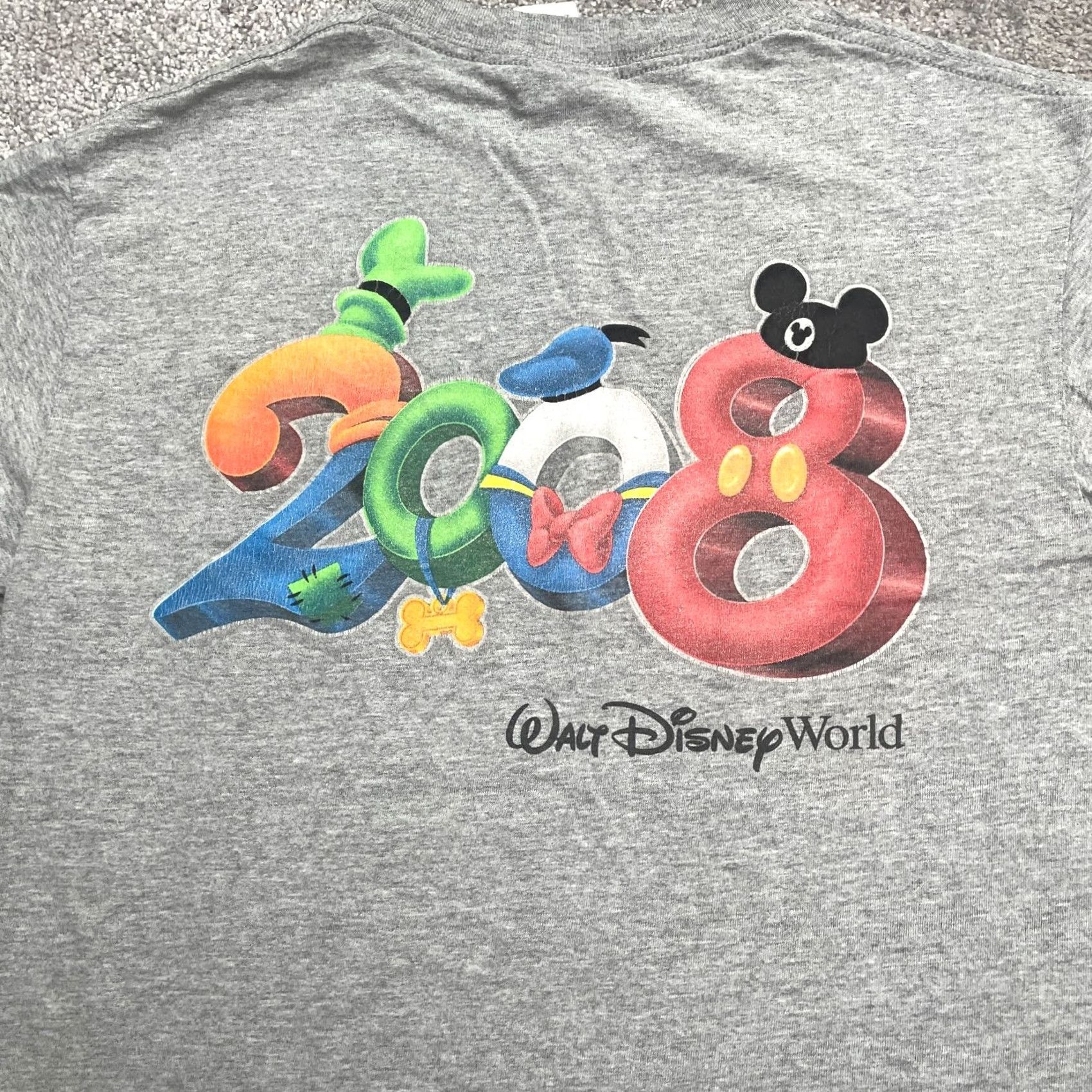 Disney VINTAGE Disney Mickey Mouse Graphic T-Shirt Womens Medium Gray Crew Casual Tee Size M / US 6-8 / IT 42-44 - 3 Thumbnail