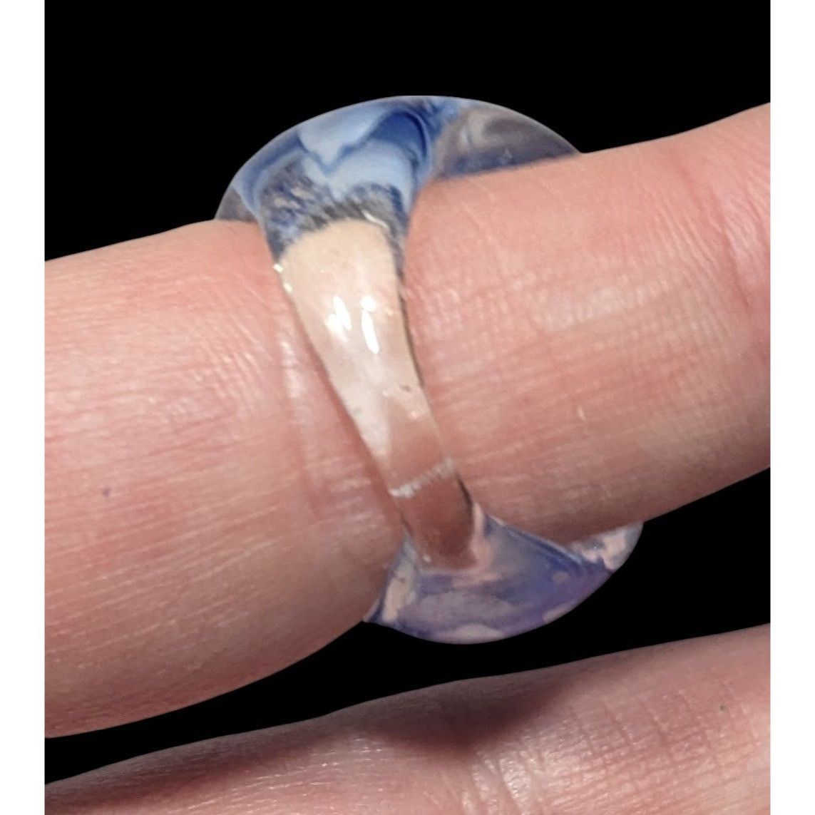 Other Blue Fairycore Lampwork Glass Ring Size 8 Size ONE SIZE - 5 Thumbnail