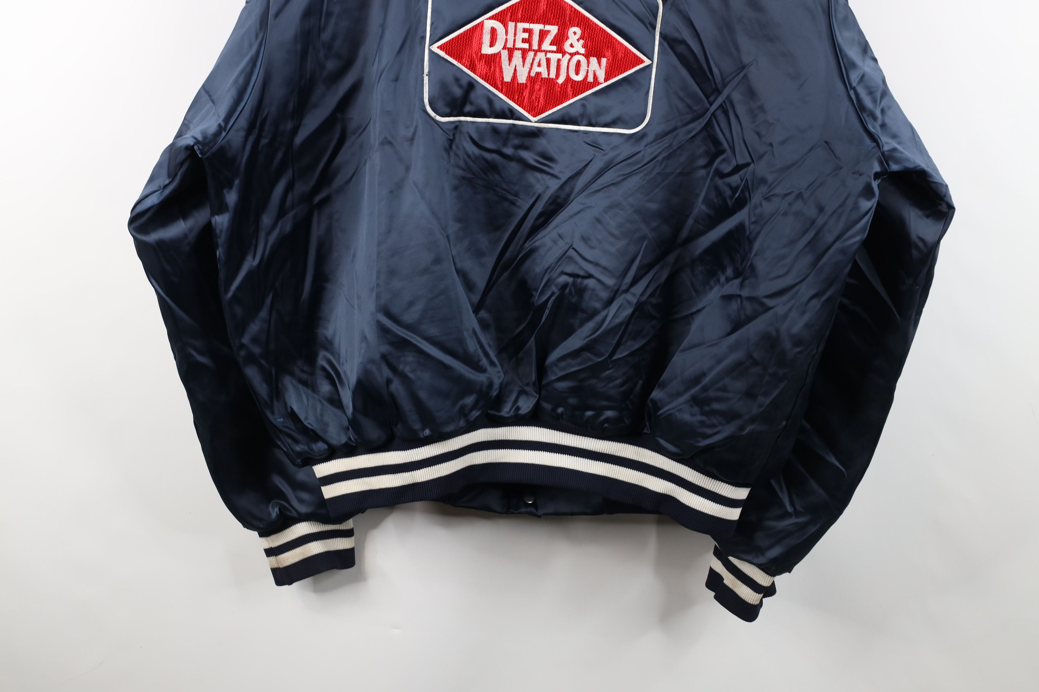 Vintage Vintage 80s 90s Watson Meats Quilted Satin Bomber Jacket USA Size US XXL / EU 58 / 5 - 17 Thumbnail