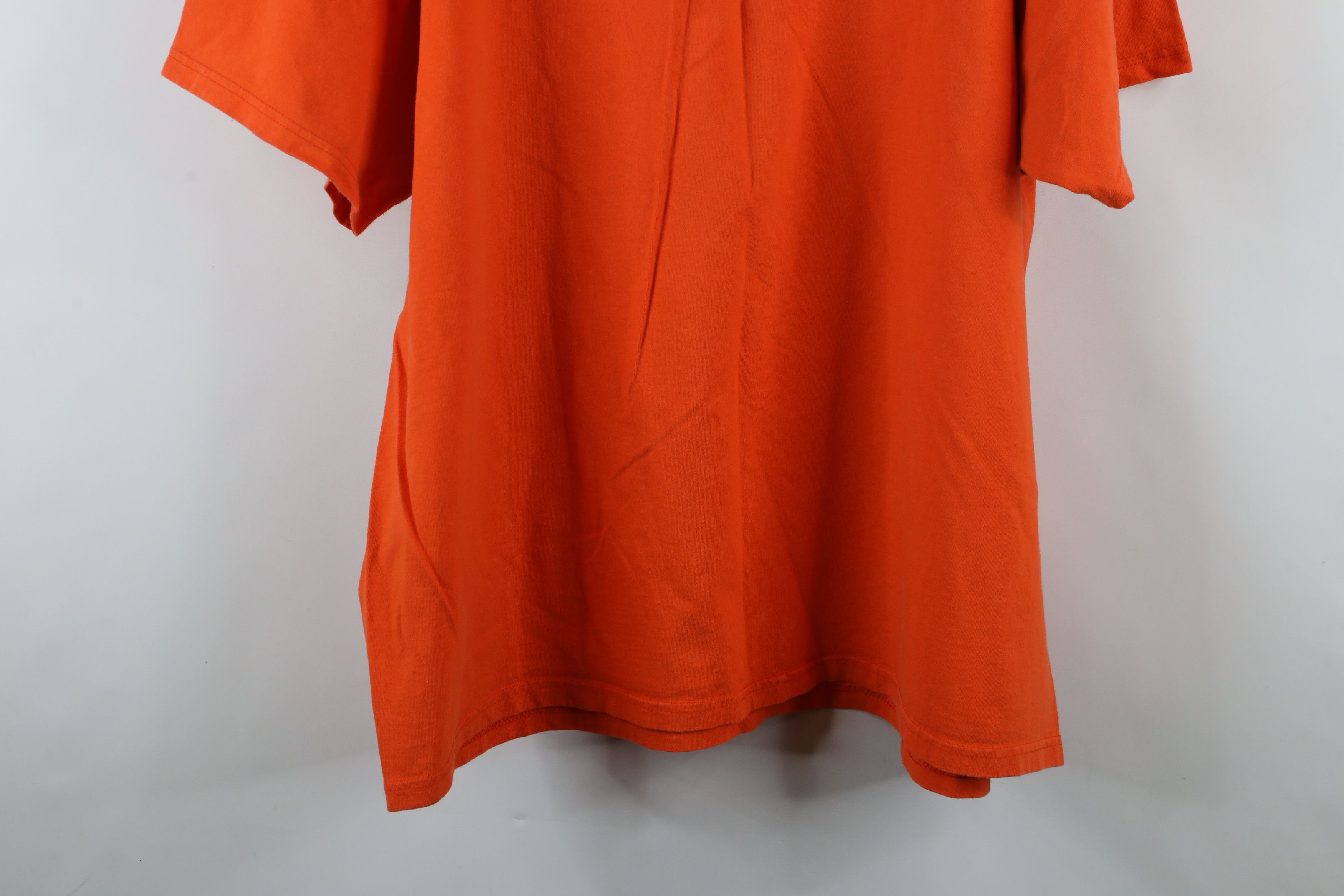 Big Dogs × Vintage Vintage 90s Big Dogs Spell Tribal Attitude T-Shirt Orange Size US XXL / EU 58 / 5 - 14 Thumbnail