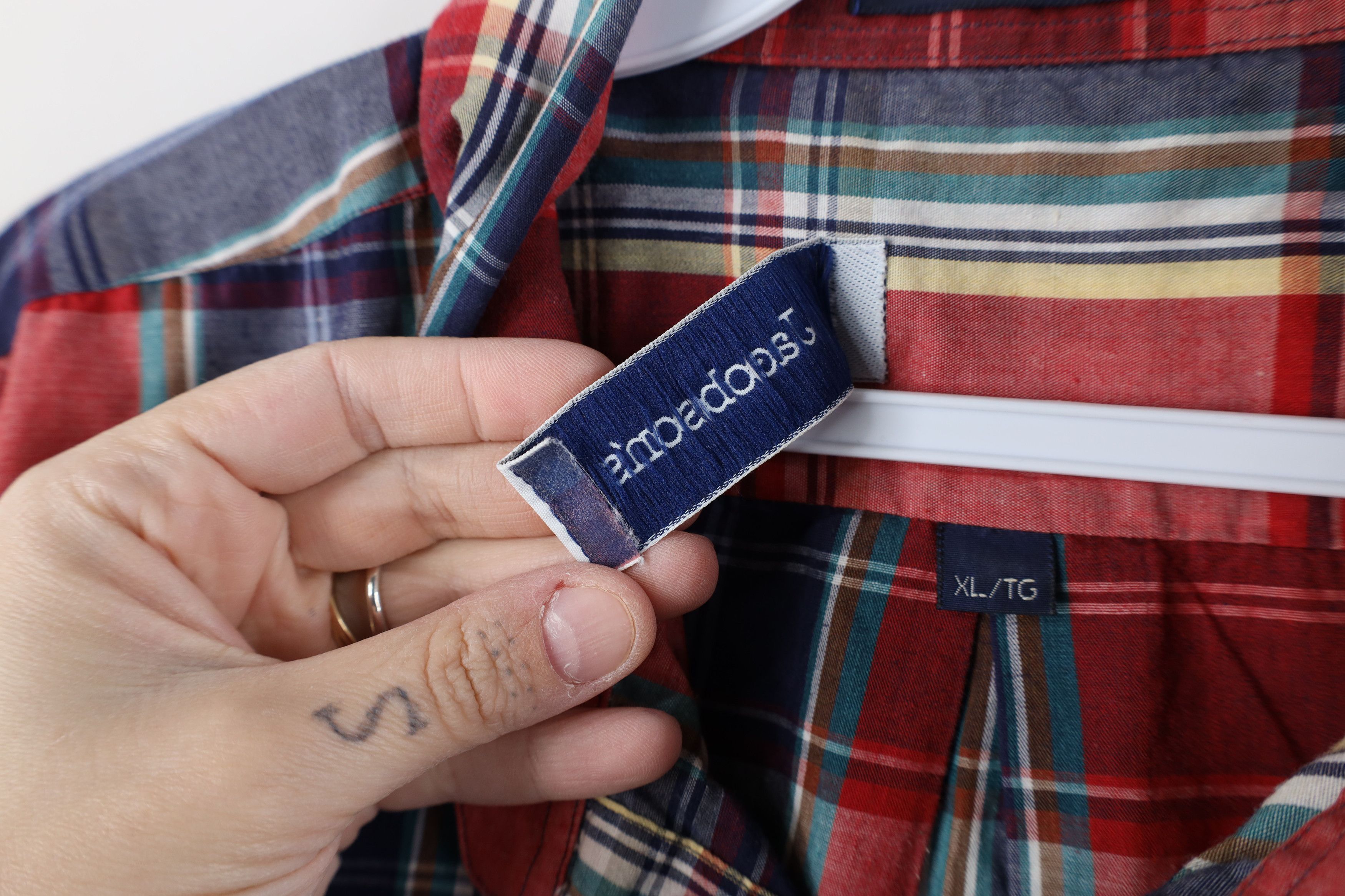 Vintage Vintage 90s Streetwear Cloth Madras Plaid Button Down Shirt Size US XL / EU 56 / 4 - 9 Thumbnail