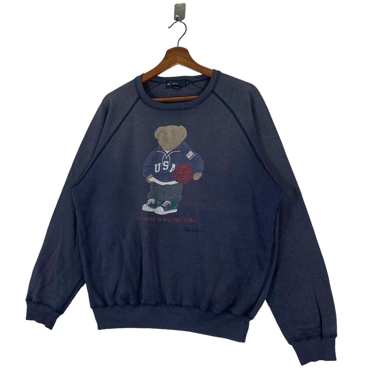 Vintage Vintage 90s Polo Ralph Lauren Polo Bear Pullover Jumpers Size US L / EU 52-54 / 3 - 2 Thumbnail