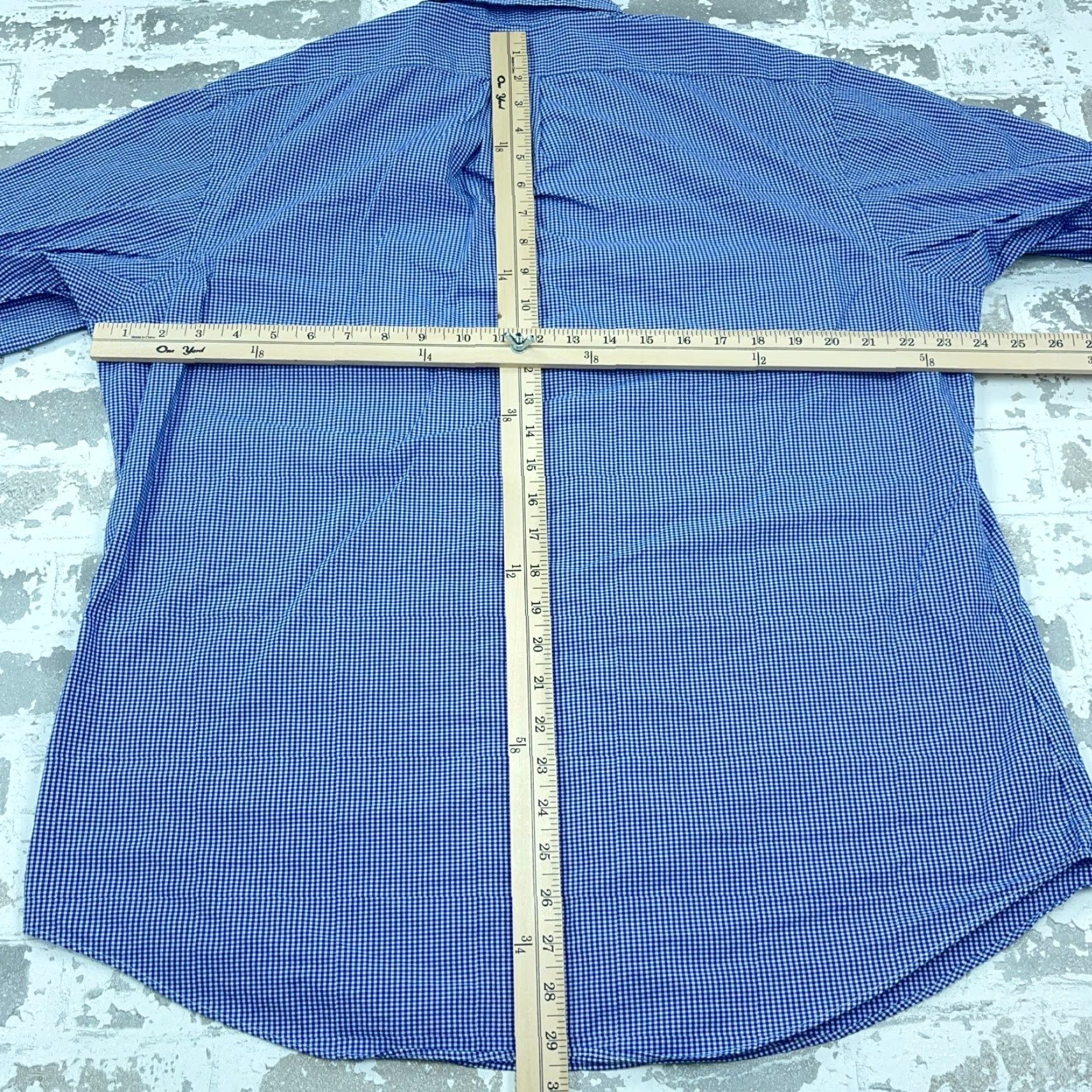 Ralph Lauren Ralph Lauren Shirt Men XL Blue White Button Up Custom Fit Mini Check Gingham A87 Size US XL / EU 56 / 4 - 6 Thumbnail
