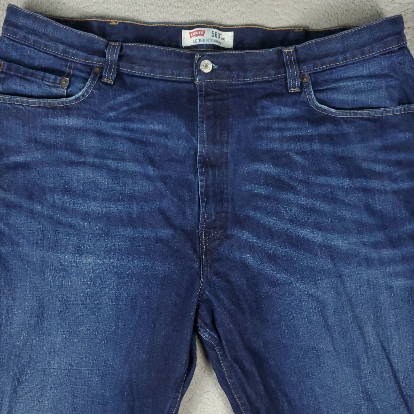 Levi's Levi's 569 Jeans Mens Regular 42x32 Blue Denim Loose Fit Pants Size US 42 / EU 58 - 2 Thumbnail