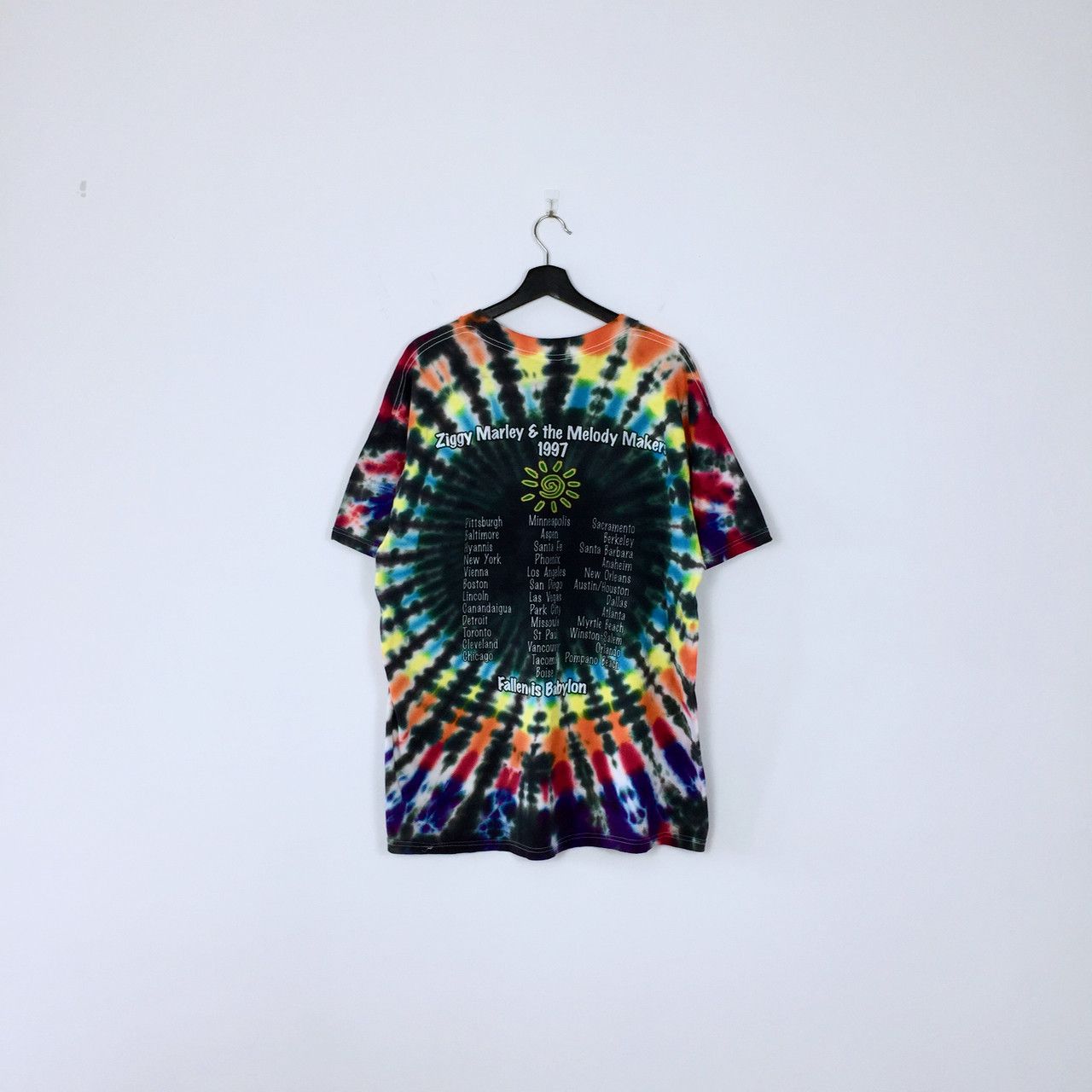 Vintage 1997 ZIGGY MARLEY & THE MELODY MAKERS FALLEN IS BABYLON TEE Size US XL / EU 56 / 4 - 2 Thumbnail