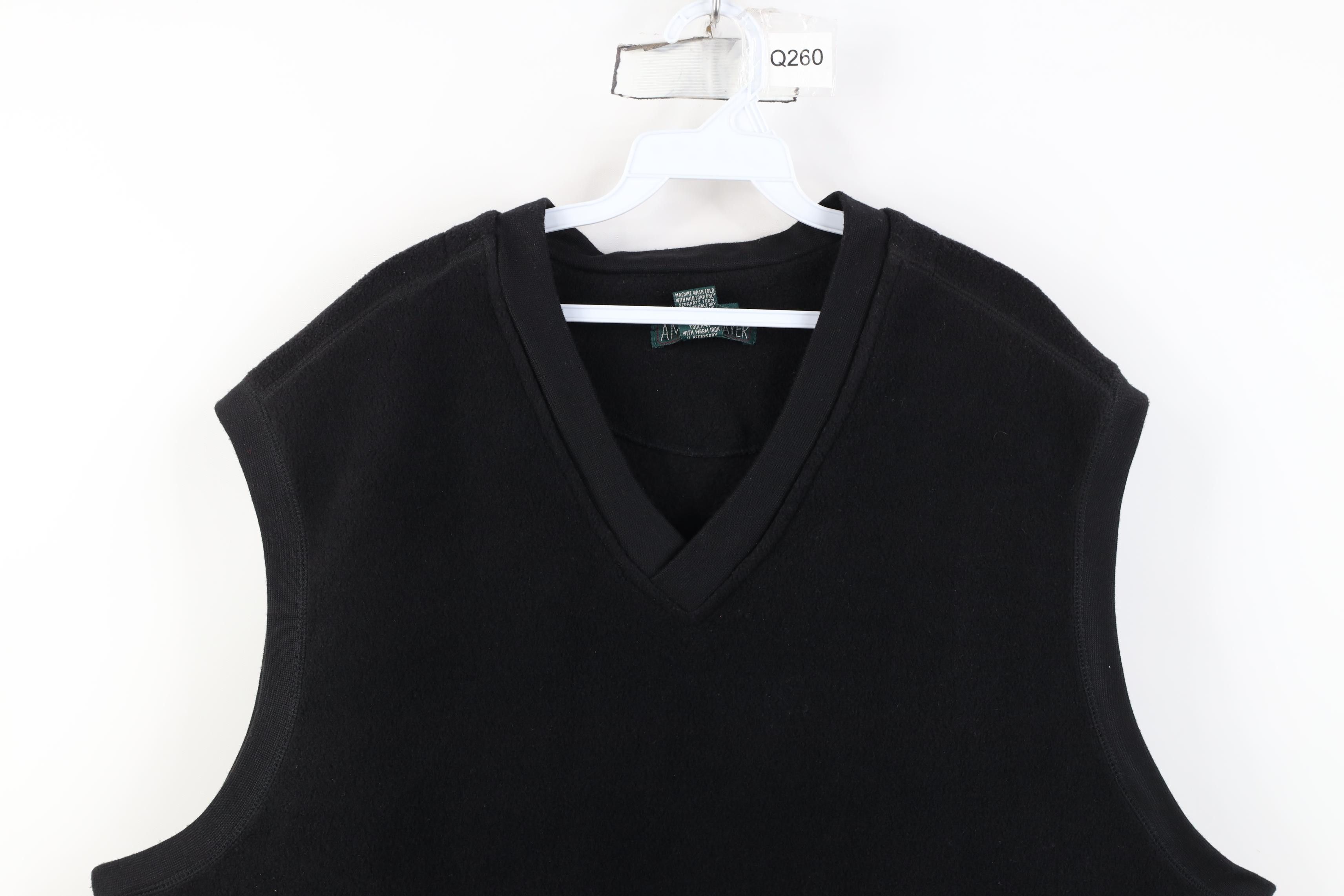 Vintage Vintage 90s Streetwear Fleece V-Neck Sweater Vest Black Size US XXL / EU 58 / 5 - 2 Thumbnail