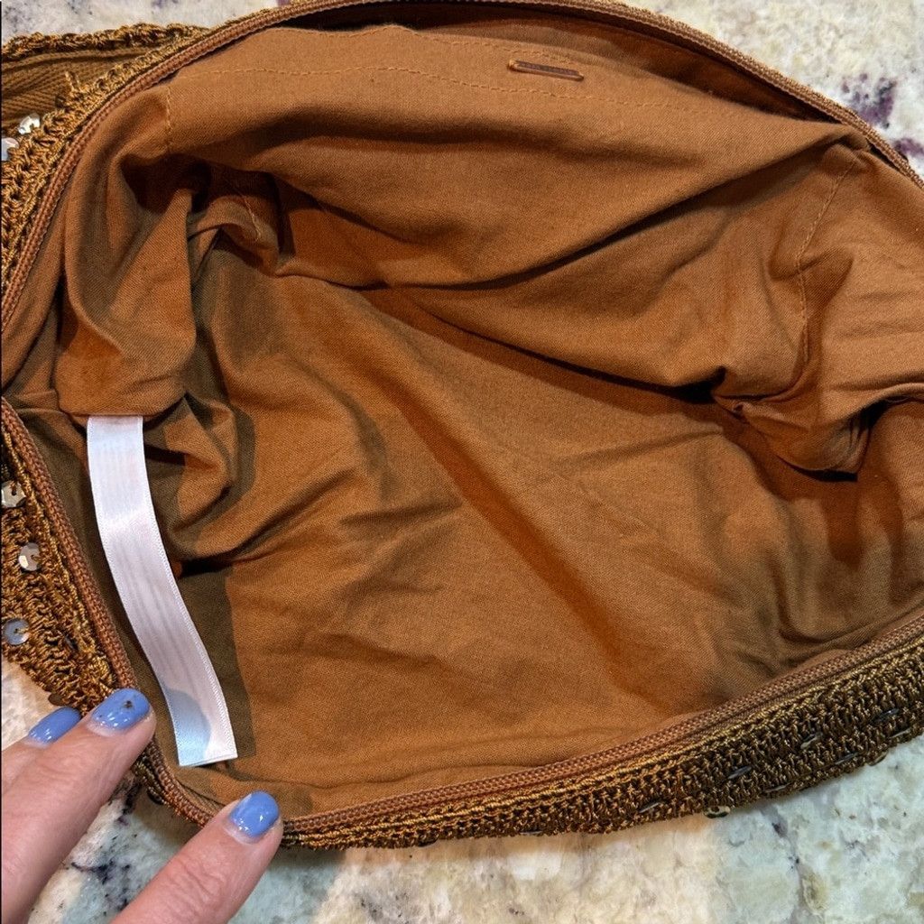 Free People Free People Sequin Shoulder Bag in Copper Size ONE SIZE - 8 Thumbnail