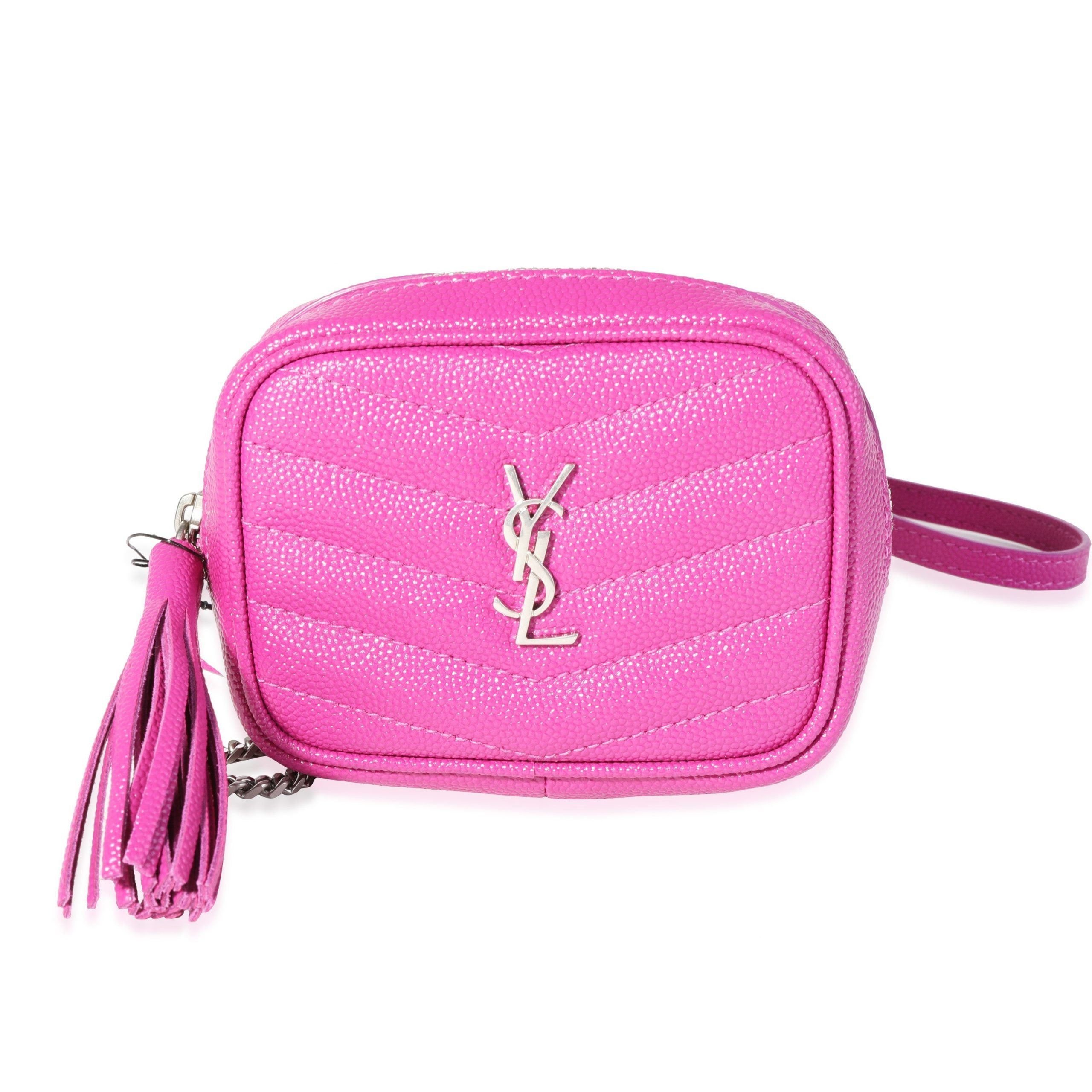 image of YVES Saint Laurent Pink Baby Grain De Poudre Camera Bag, Women's