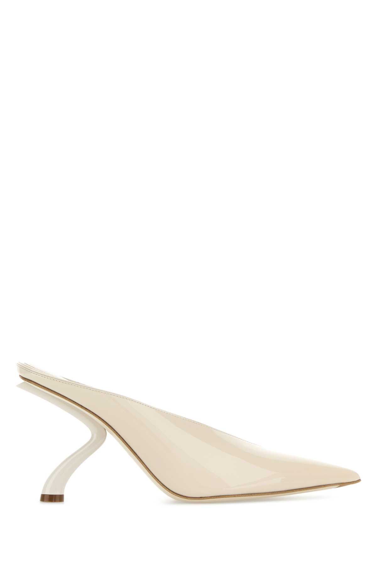 Salvatore Ferragamo Ivory Leather Itaca Sabot Size US 7.5 / IT 37.5 - 1 Thumbnail